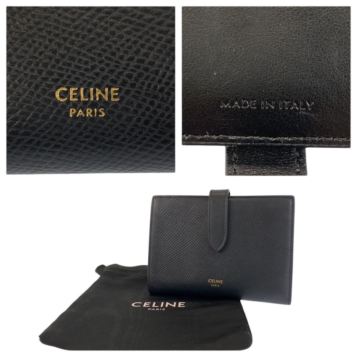 Celine Celine Celine Medium Strap Wallet Leather Wallet Leather Short Wallet DUTY FREE for USA Size ONE SIZE - 3 Thumbnail