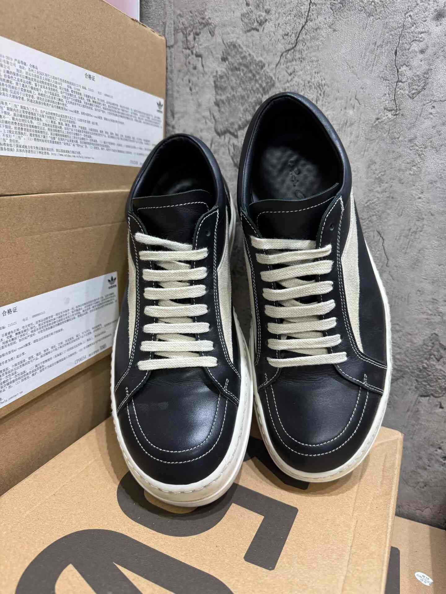 Rick Owens Rick Owens Leather Black Lowtop Sneakers 40 Men Size US 7 / EU 40 - 5 Thumbnail