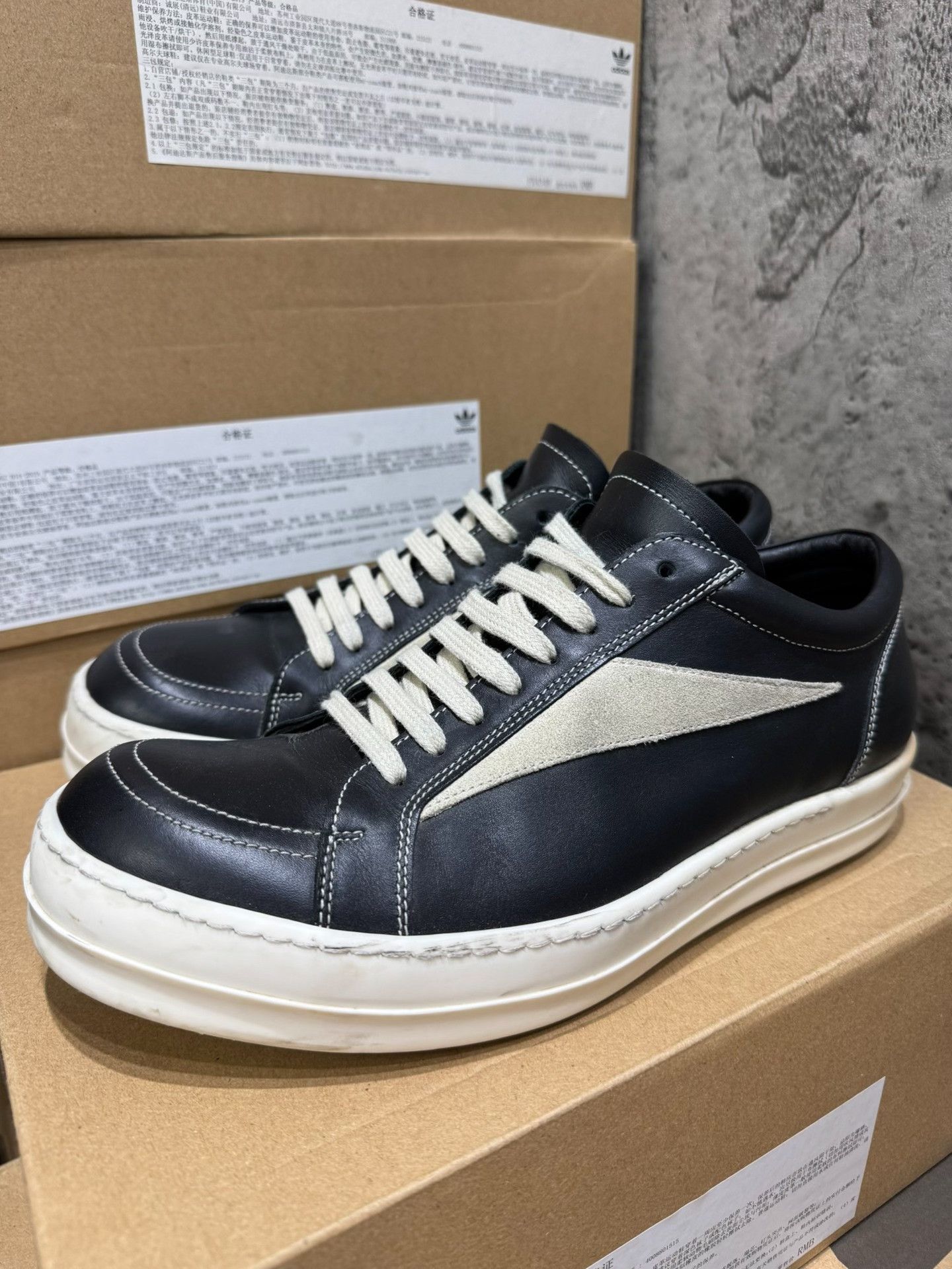 Rick Owens Rick Owens Leather Black Lowtop Sneakers 40 Men Size US 7 / EU 40 - 7 Thumbnail