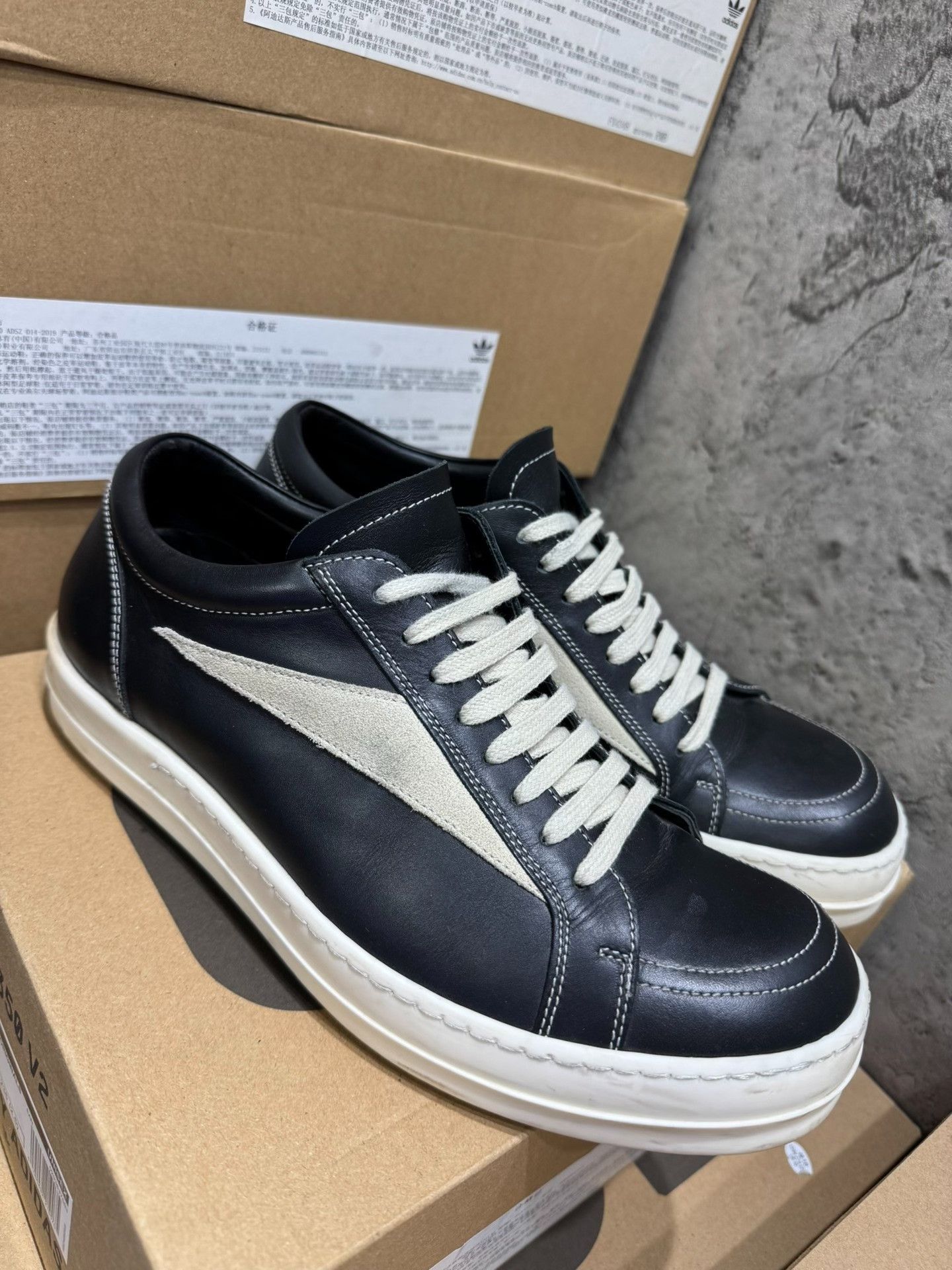 Rick Owens Rick Owens Leather Black Lowtop Sneakers 40 Men Size US 7 / EU 40 - 2 Thumbnail