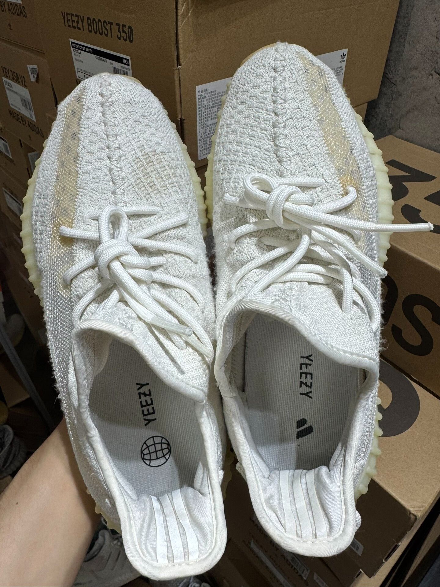 Adidas Adidas YEEZY350 White Lowtop Sneakers 9 Men Size US 9 / EU 42 - 2 Thumbnail