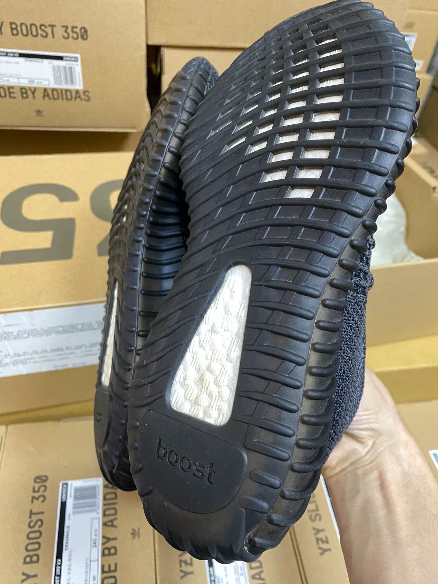 Adidas Adidas YEEZY350 Black Lowtop Sneakers 37 Women Size US 6.5 / IT 36.5 - 9 Thumbnail