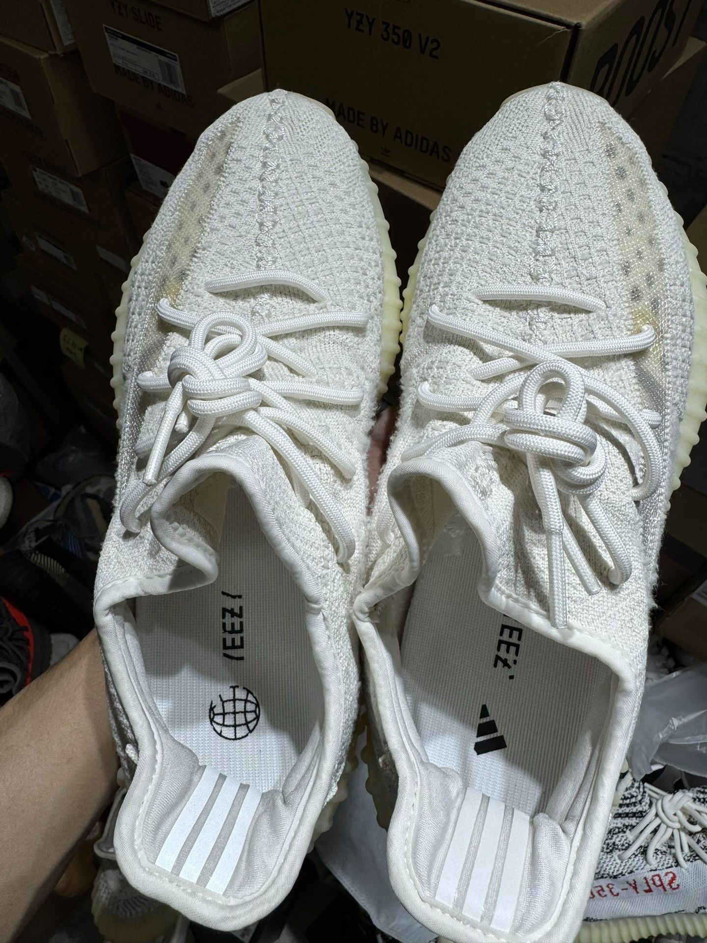 Adidas Adidas YEEZY350 White Lowtop Sneakers 10.5 Men Size US 10.5 / EU 43-44 - 3 Thumbnail