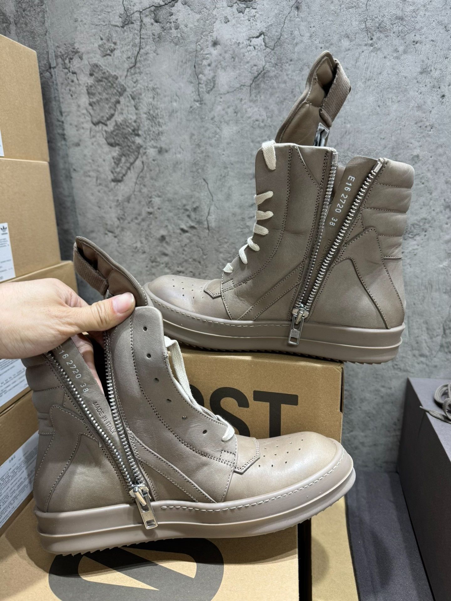 Rick Owens Rick Owens Leather Gray Boots S Women Size US 6 / IT 36 - 7 Thumbnail