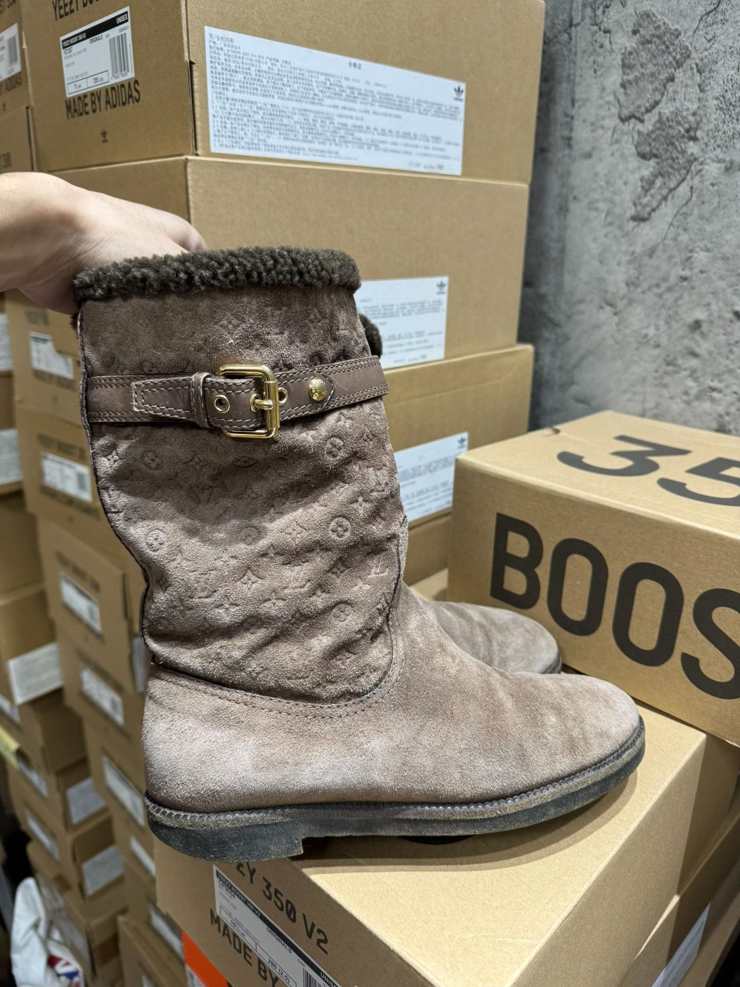 Louis Vuitton Louis Vuitton Wool Boots 39 Women Size US 8.5 / IT 38.5 - 8 Thumbnail