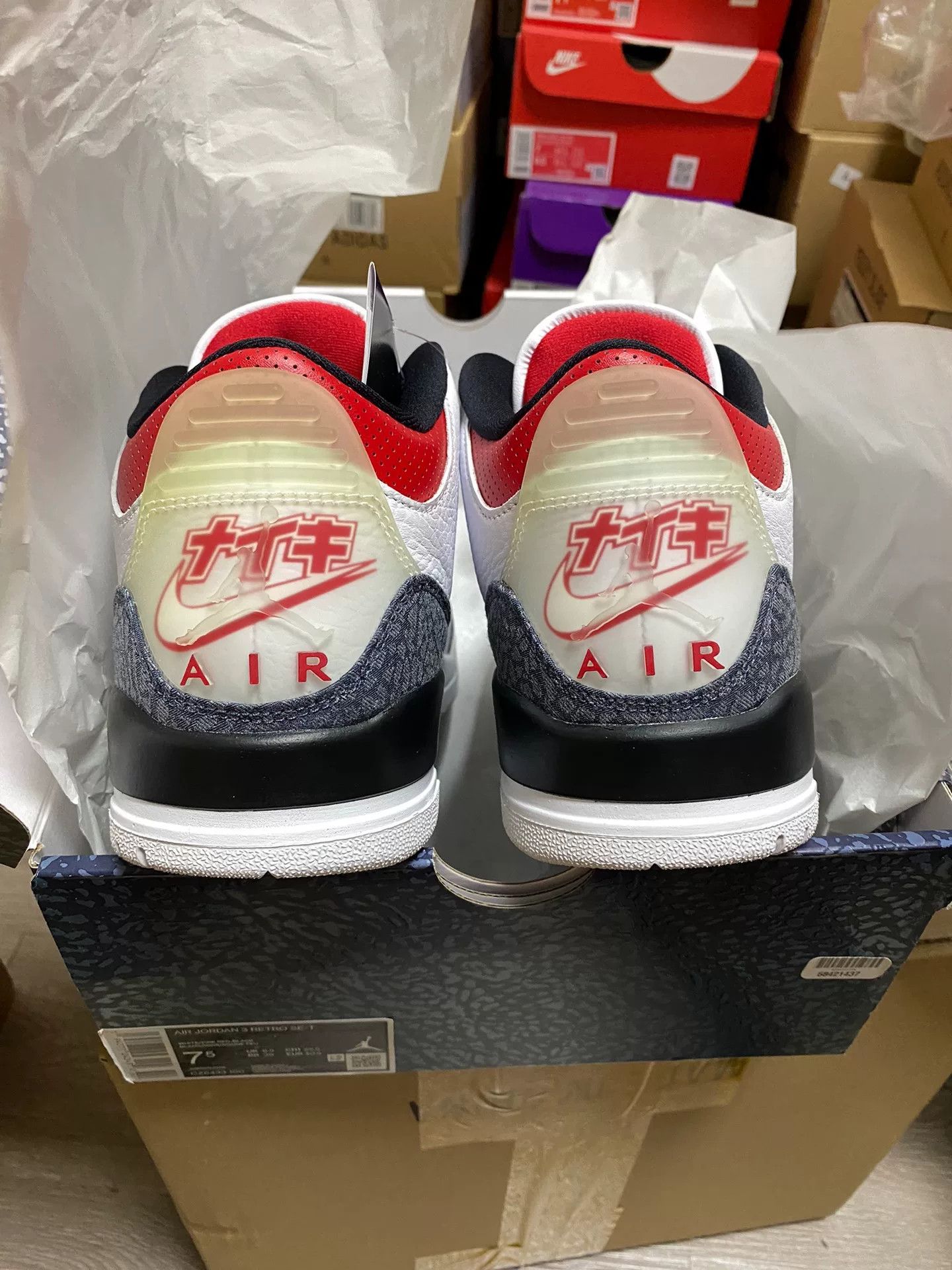 Nike Nike Denim Red Lowtop Sneakers 40 Men Size US 7.5 / EU 40-41 - 3 Thumbnail