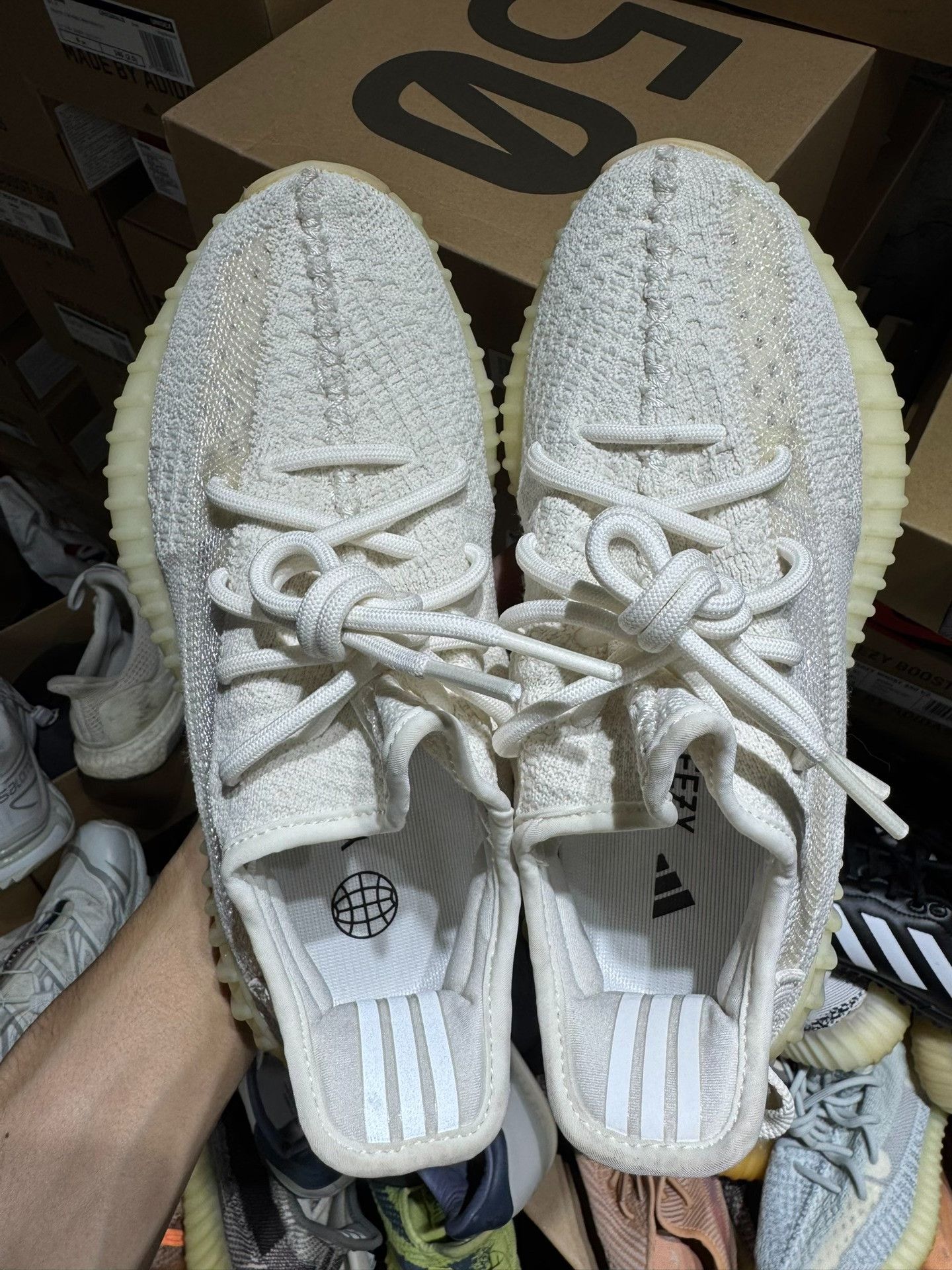 Adidas Adidas YEEZY350 White Lowtop Sneakers 35 Men Size US 5 / EU 37 - 6 Thumbnail