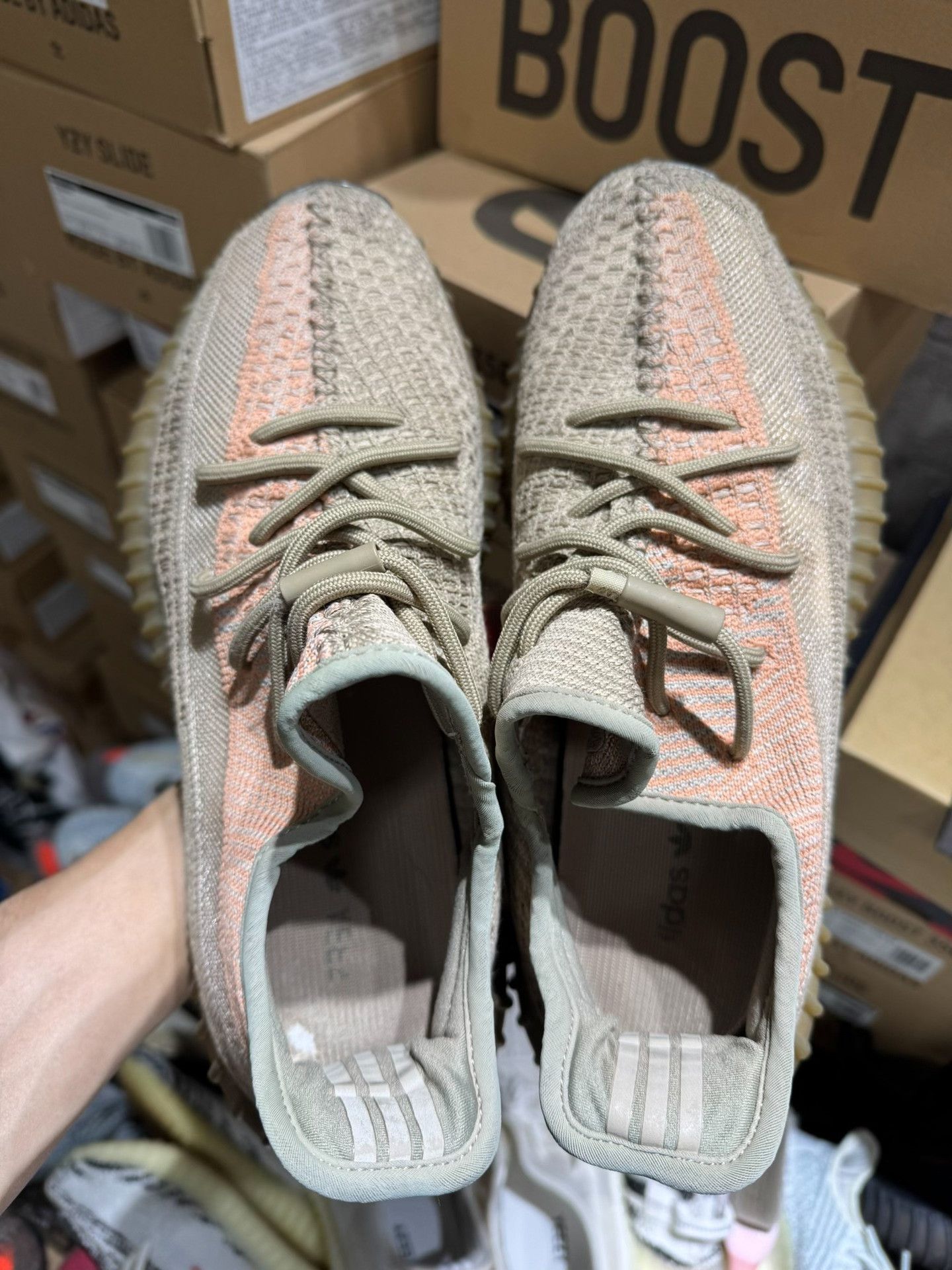 Adidas Adidas YEEZY350 Orange Lowtop Sneakers S Men Size US 10 / EU 43 - 3 Thumbnail
