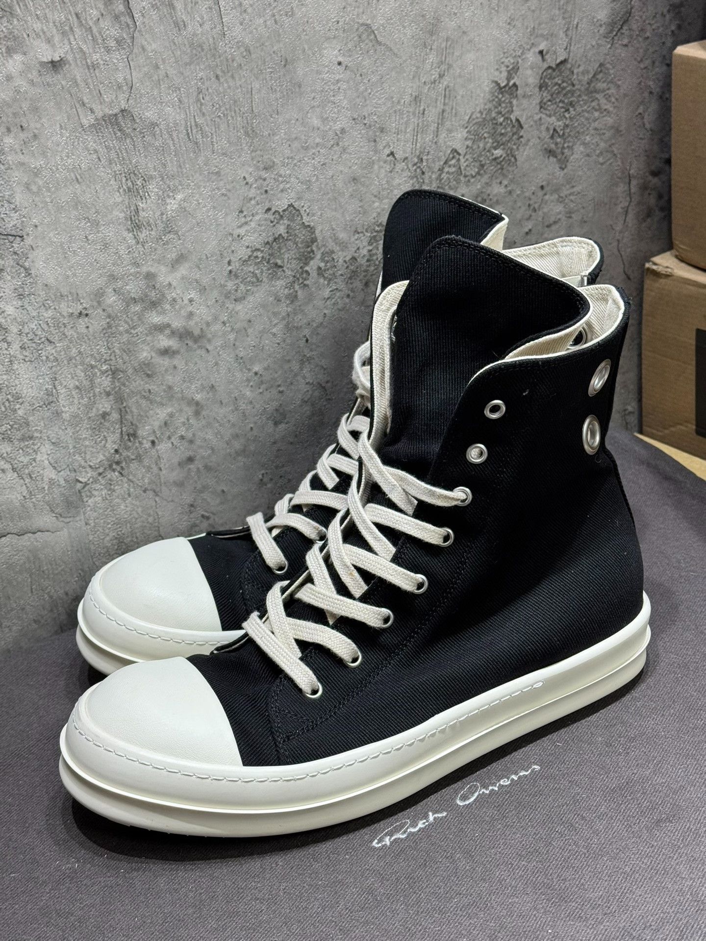 Rick Owens Rick Owens Black Hitop Sneakers 23 Men Size US 10 / EU 43 - 4 Thumbnail