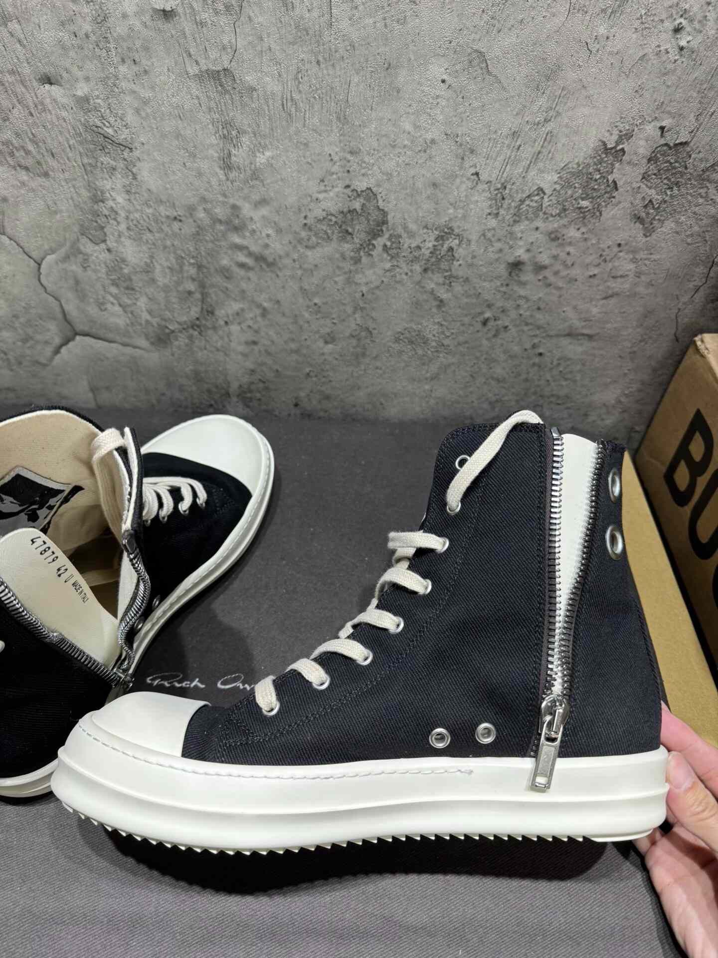 Rick Owens Rick Owens Black Hitop Sneakers 23 Men Size US 10 / EU 43 - 5 Thumbnail