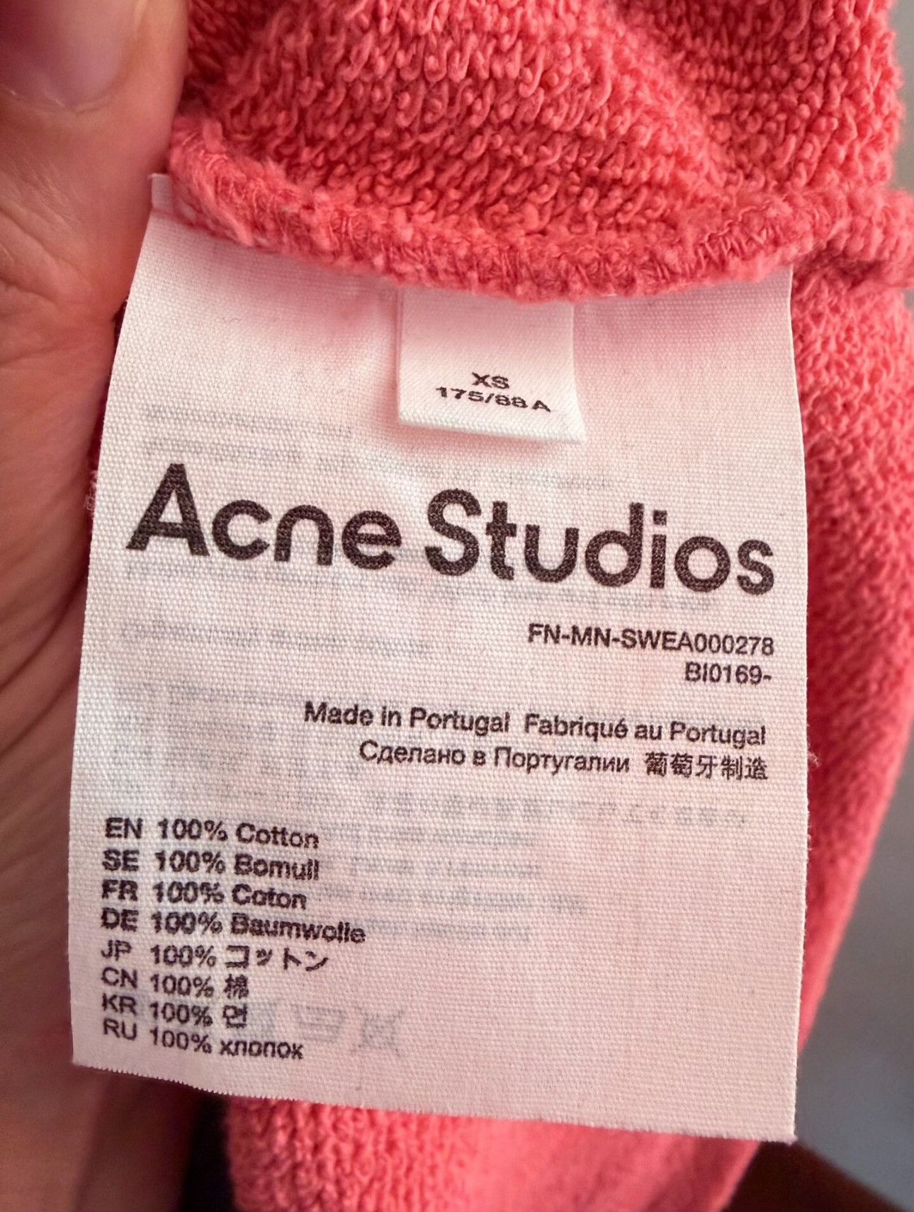 Acne Studios Acne Studios Retro Embroidered Pink Hoodie S Women Size S / US 4 / IT 40 - 5 Thumbnail
