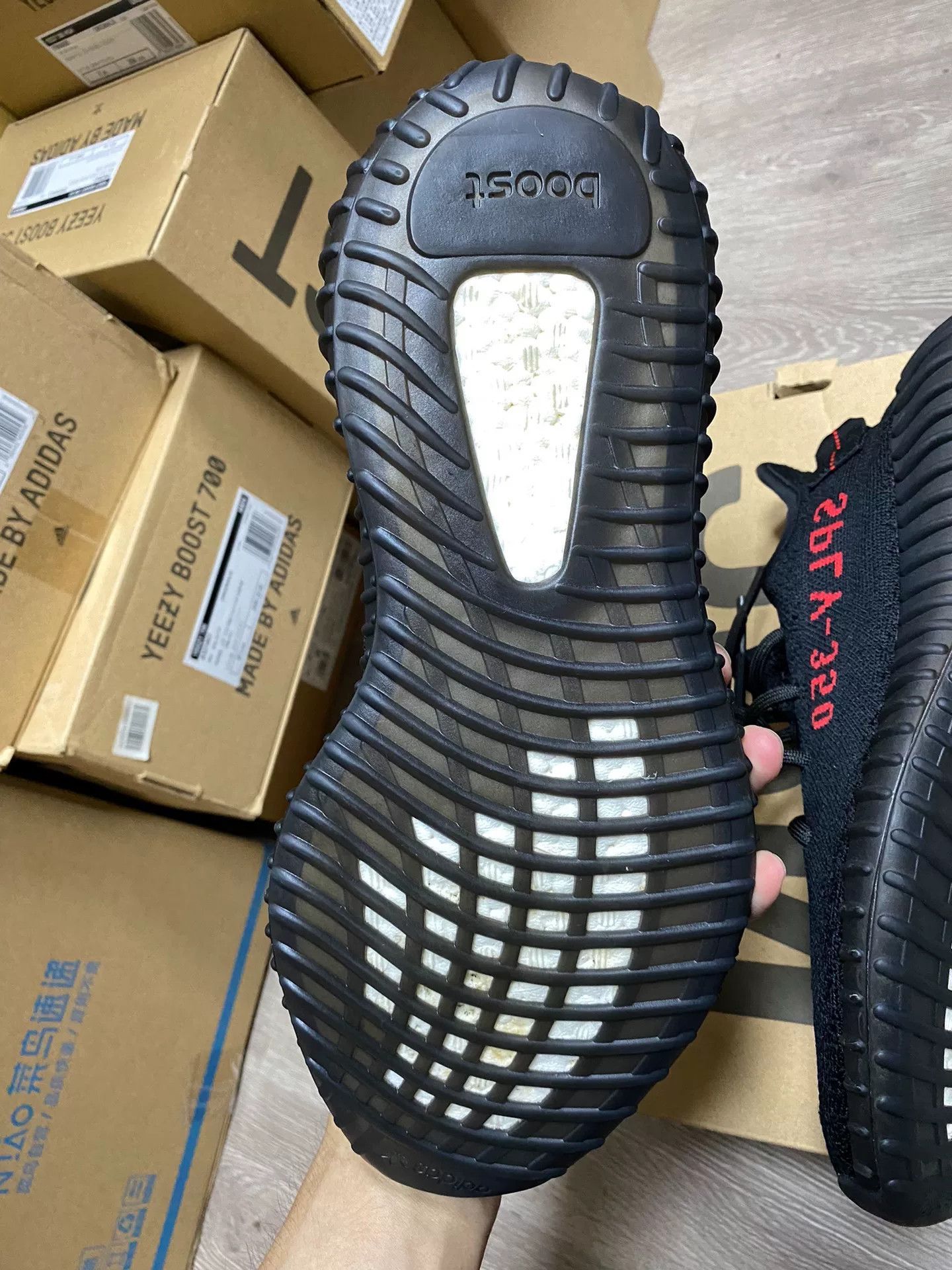 Adidas Adidas YEEZY350 Black Lowtop Sneakers 42 Men Size US 9 / EU 42 - 3 Thumbnail