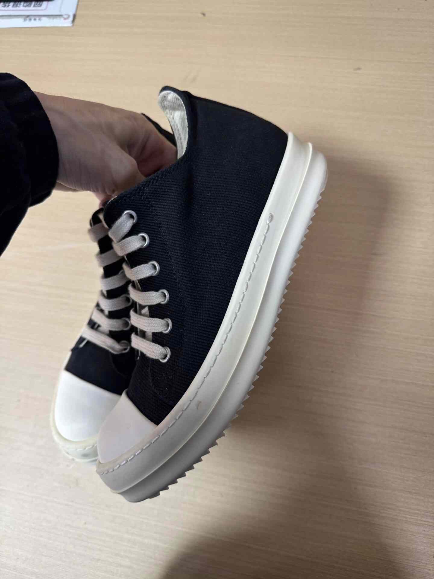 Rick Owens Rick Owens Black Lowtop Sneakers 36.5 Women Size US 6 / IT 36 - 2 Thumbnail