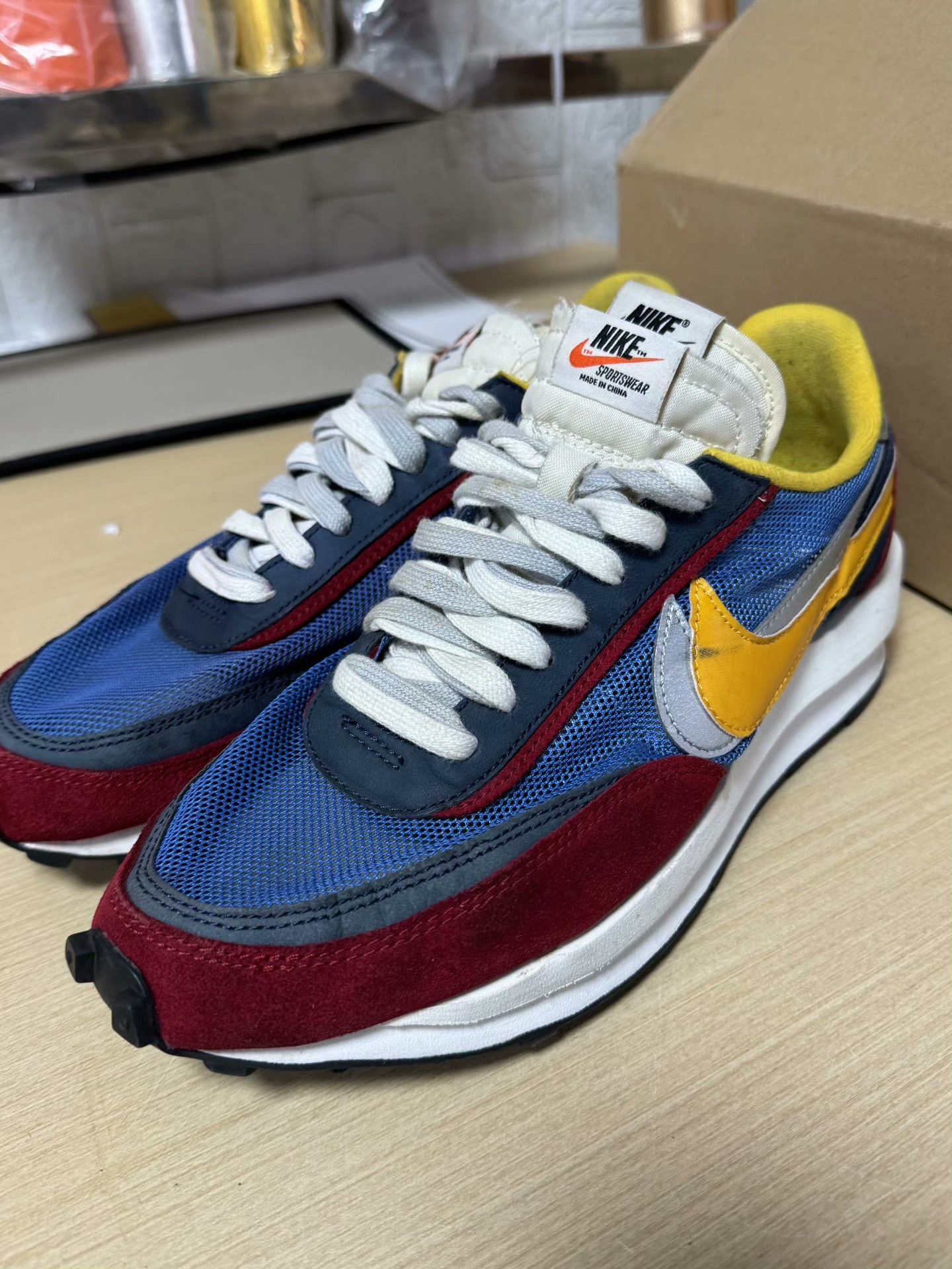 Nike Nike SACAI Blue Lowtop Sneakers 10 Men Size US 10 / EU 43 - 3 Thumbnail
