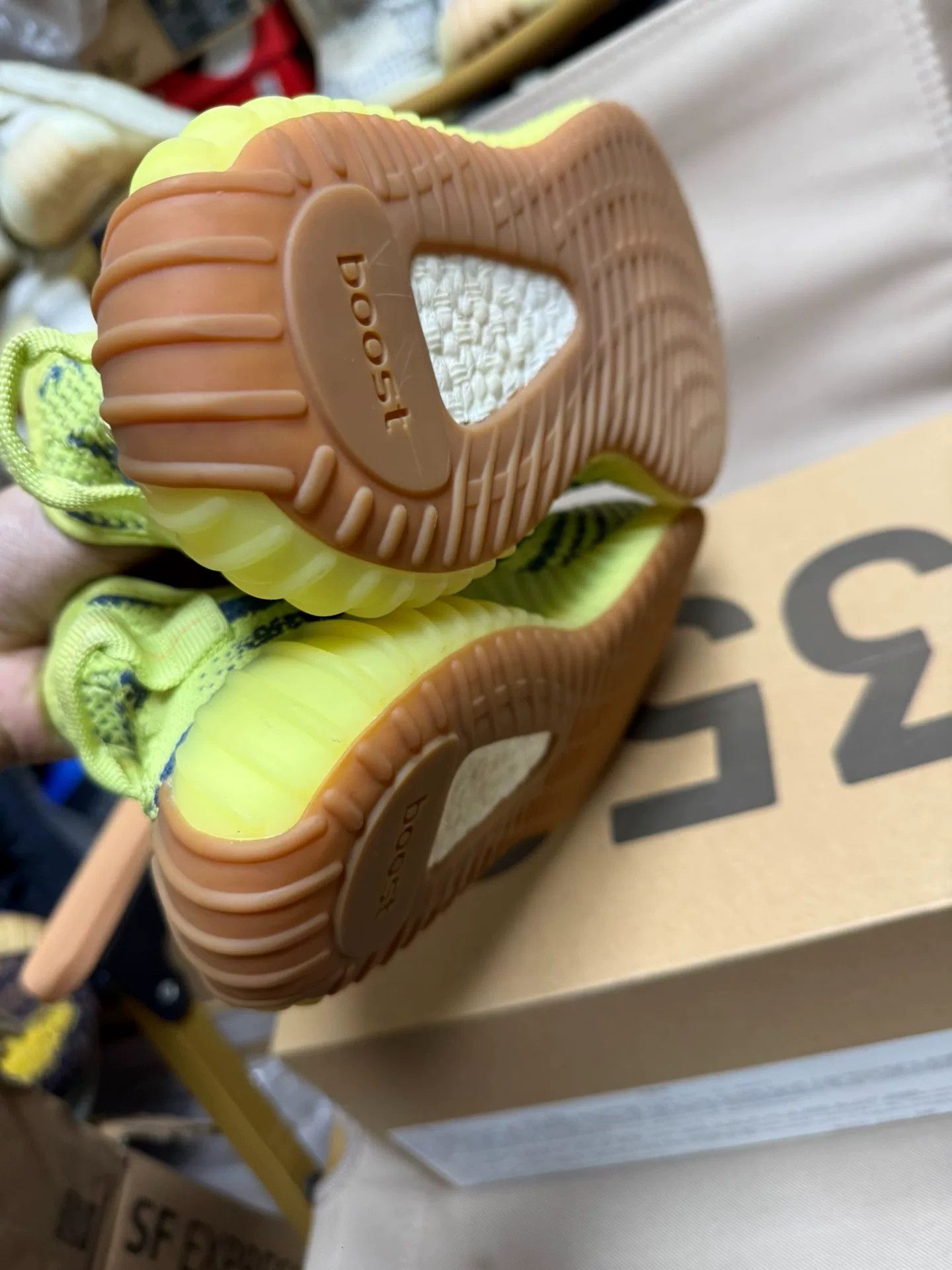 Adidas Adidas YEEZY350 Yellow Lowtop Sneakers 38 Men Size US 6 / EU 39 - 7 Thumbnail
