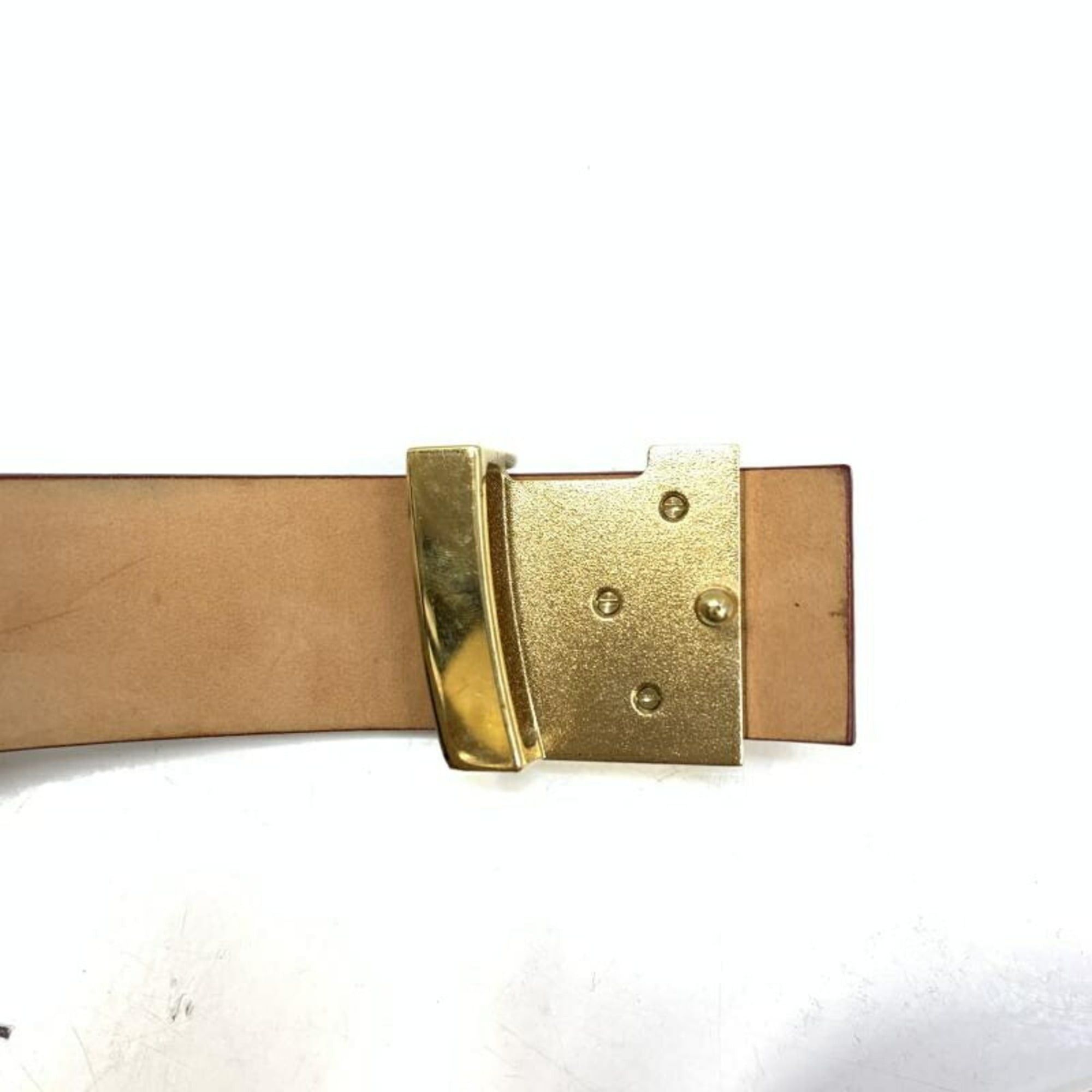 LOUIS VUITTON Ceinture Initial LV Belt Nomade Leather Brown  display picture 1