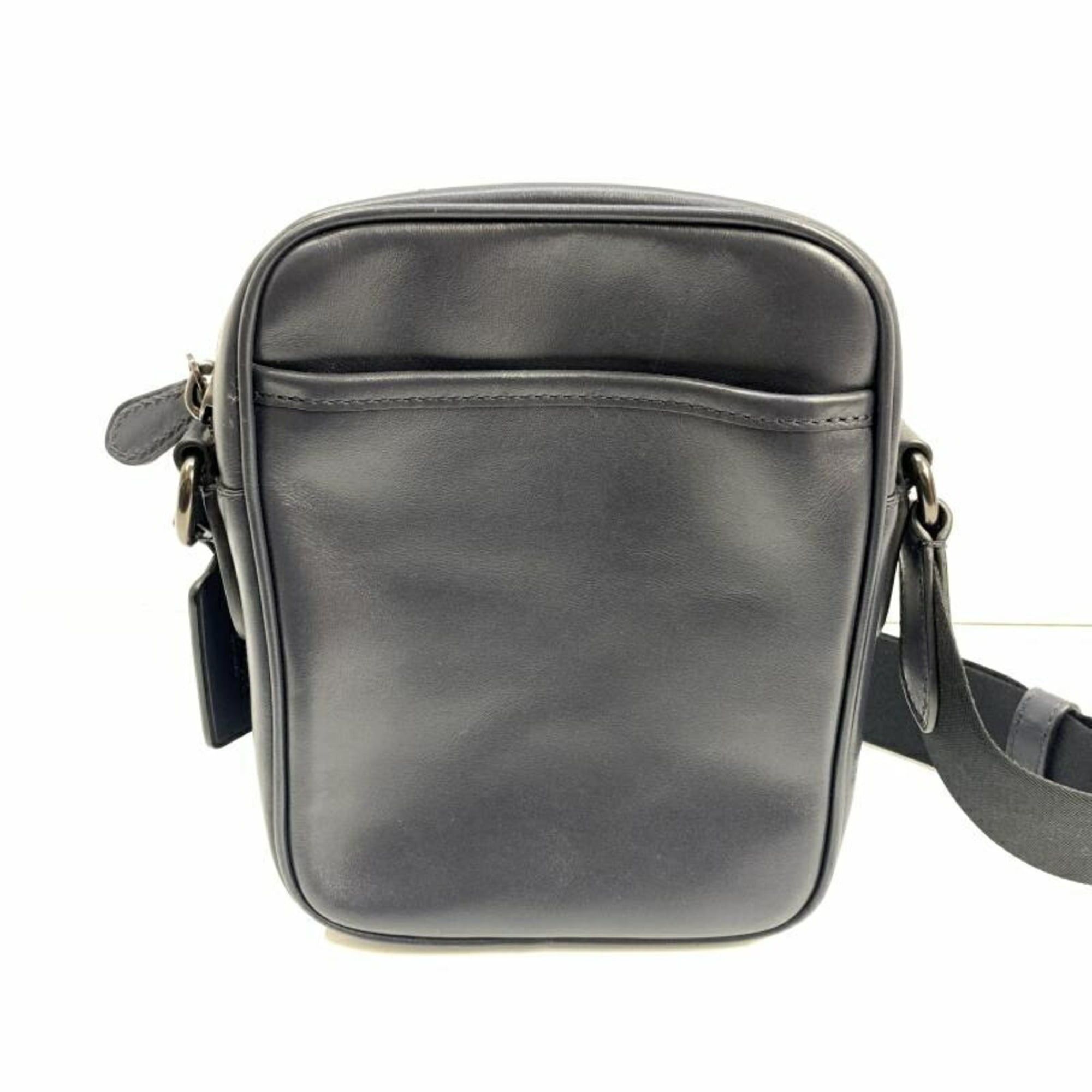 Coach COACH Leather Shoulder Bag, Navy Size ONE SIZE - 2 Thumbnail