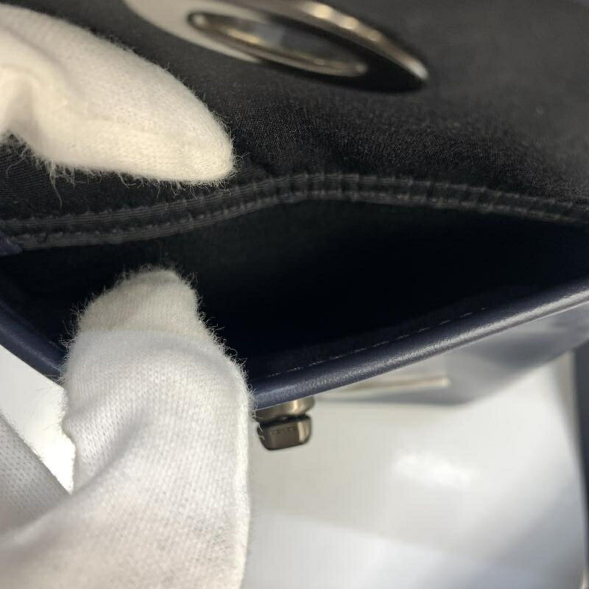 Coach COACH Leather Shoulder Bag, Navy Size ONE SIZE - 7 Thumbnail