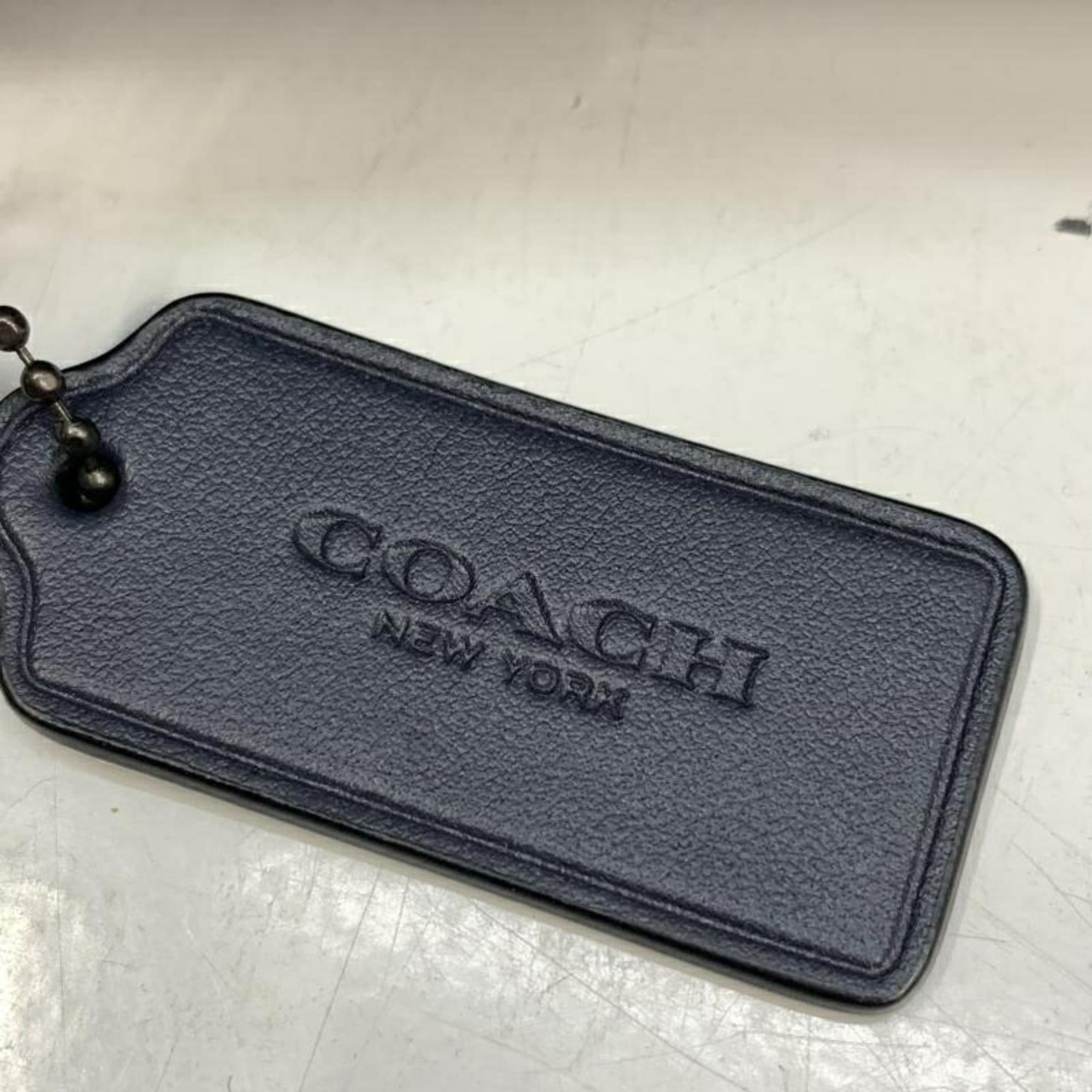 Coach COACH Leather Shoulder Bag, Navy Size ONE SIZE - 4 Thumbnail
