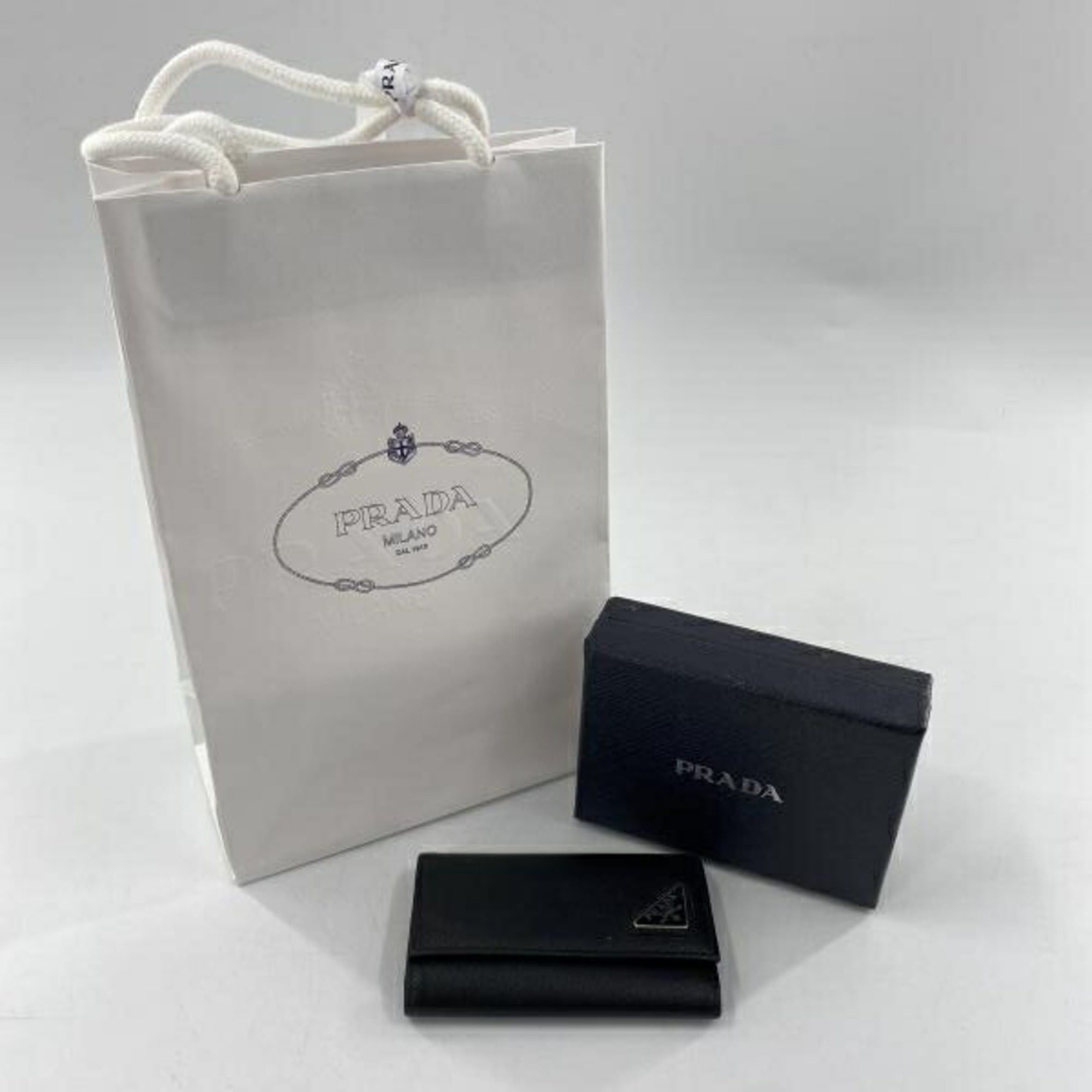 Prada PRADA 6-Key Case, Saffiano Leather, Black Size ONE SIZE - 10 Thumbnail