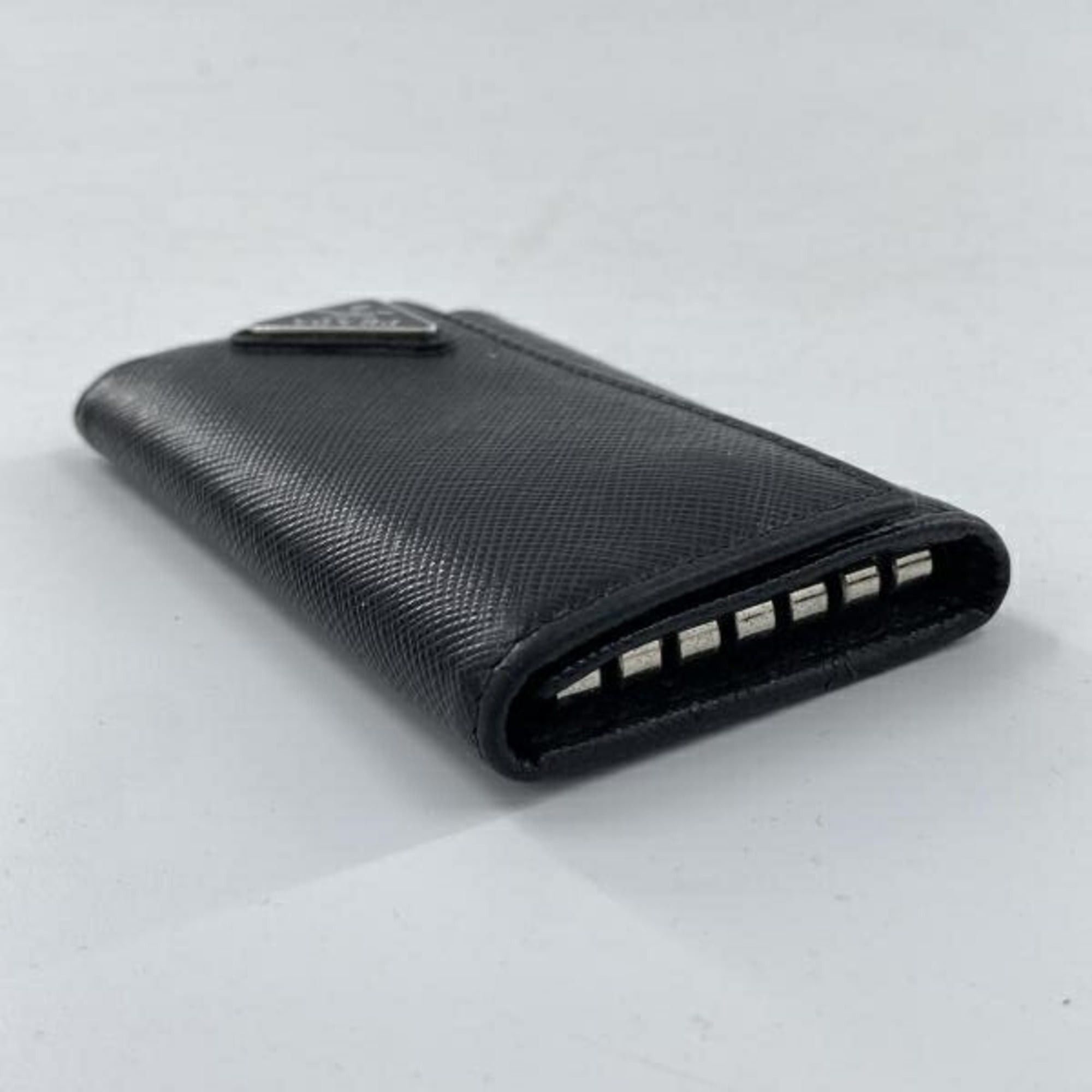 Prada PRADA 6-Key Case, Saffiano Leather, Black Size ONE SIZE - 3 Thumbnail