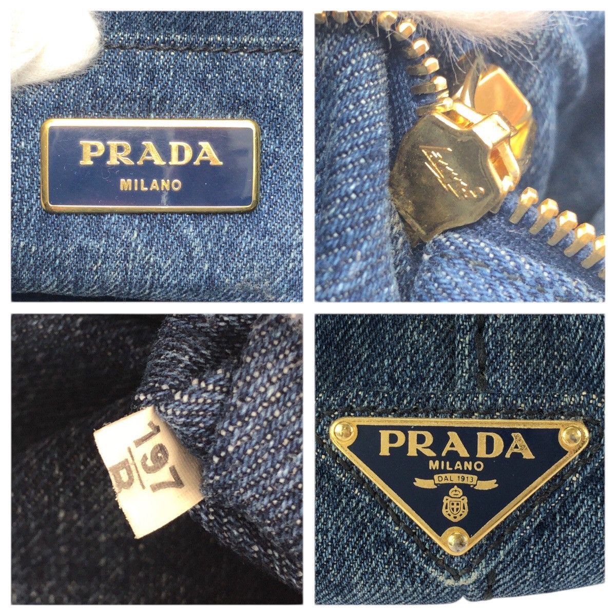 Prada Prada Prada Canapa Denim Tote Bag Textile Tote Bag DUTY FREE for USA Size ONE SIZE - 4 Thumbnail