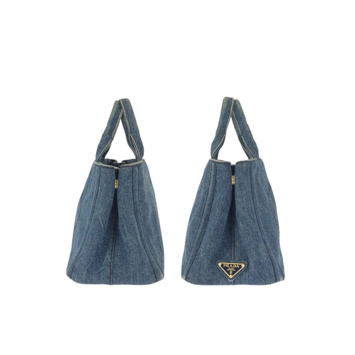 Prada Prada Prada Canapa Denim Tote Bag Textile Tote Bag DUTY FREE for USA Size ONE SIZE - 8 Thumbnail