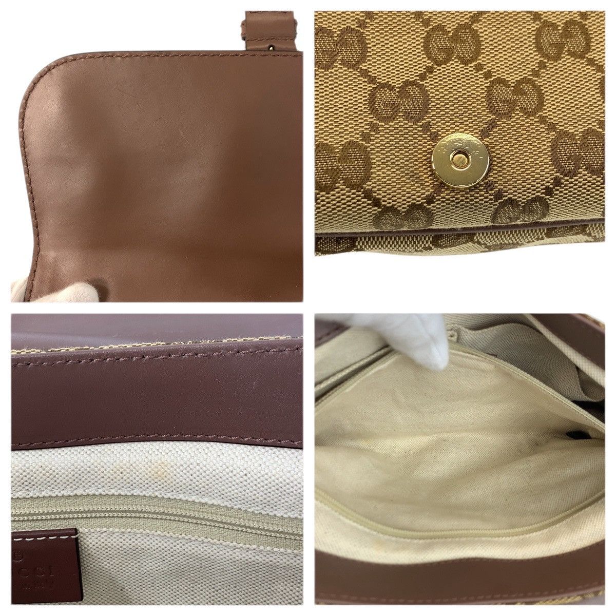 Gucci Gucci Gucci Sukey GG Canvas Leather Shoulder Bag Leather Shoulder Bag 308452 DUTY FREE for USA Size ONE SIZE - 5 Thumbnail