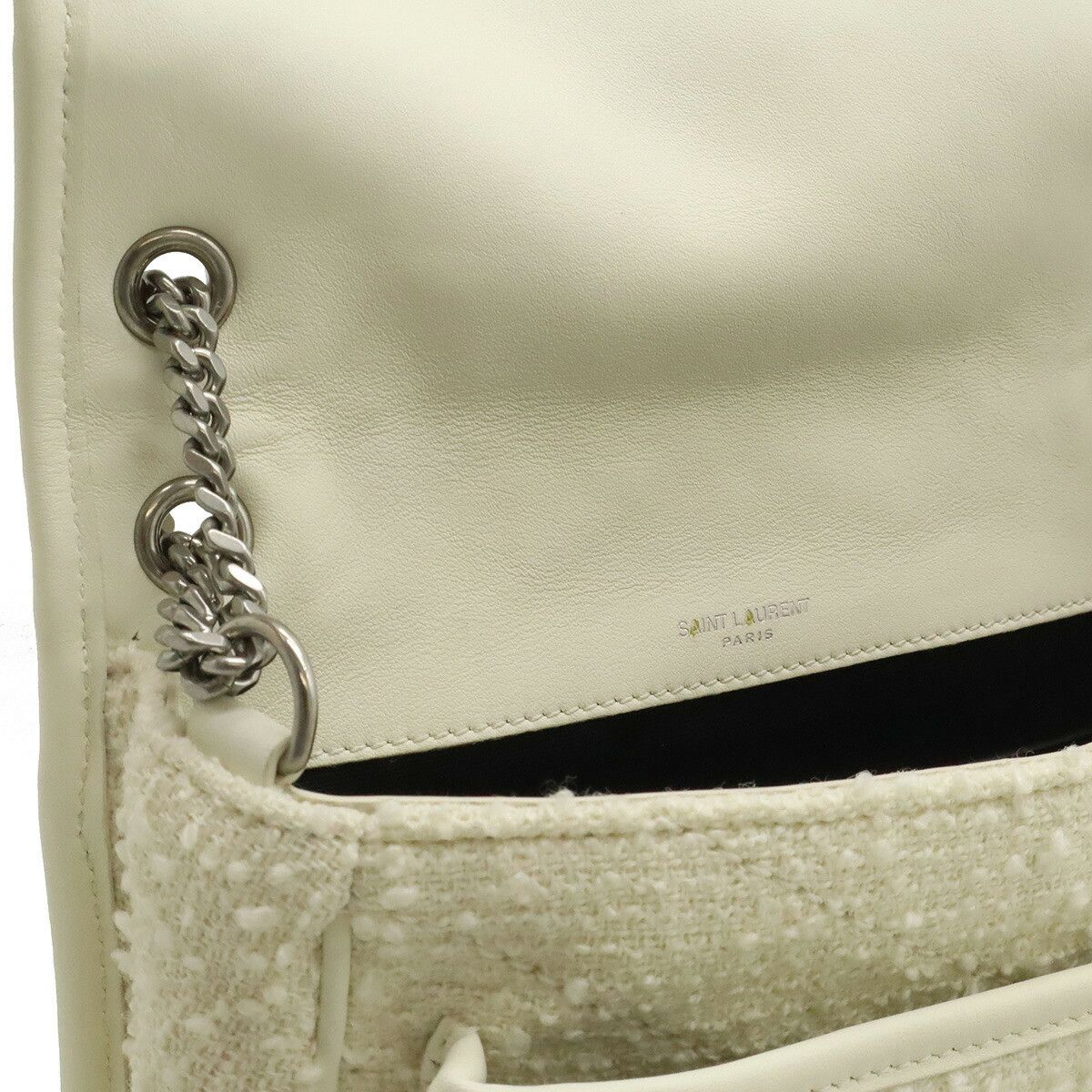 Yves Saint Laurent Yves Saint Laurent Yves Saint Laurent Niki Boucle Tweed Leather Shoulder Bag Leather Shoulder Bag 633160 DUTY FREE for USA Size ONE SIZE - 7 Thumbnail