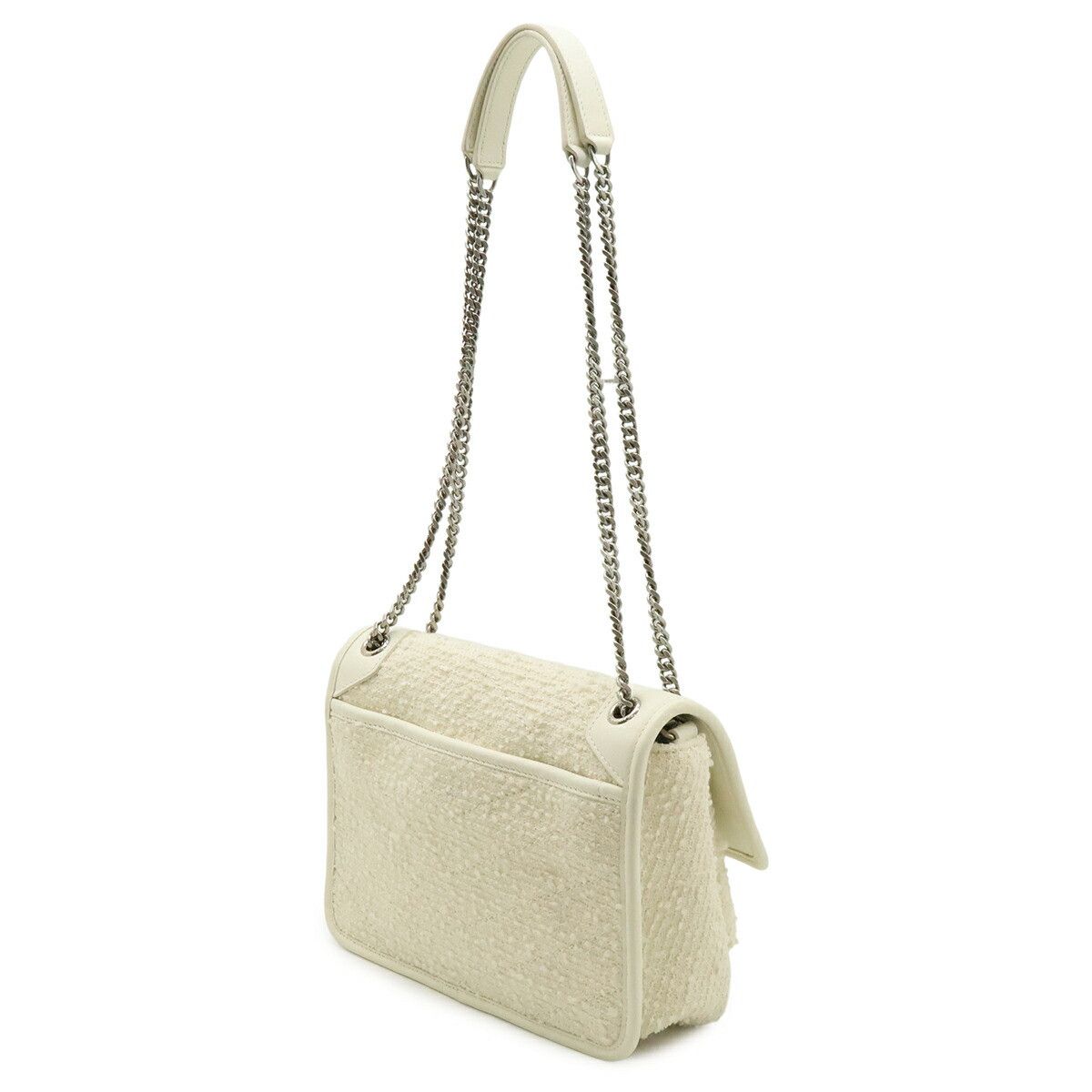 Yves Saint Laurent Yves Saint Laurent Yves Saint Laurent Niki Boucle Tweed Leather Shoulder Bag Leather Shoulder Bag 633160 DUTY FREE for USA Size ONE SIZE - 2 Thumbnail