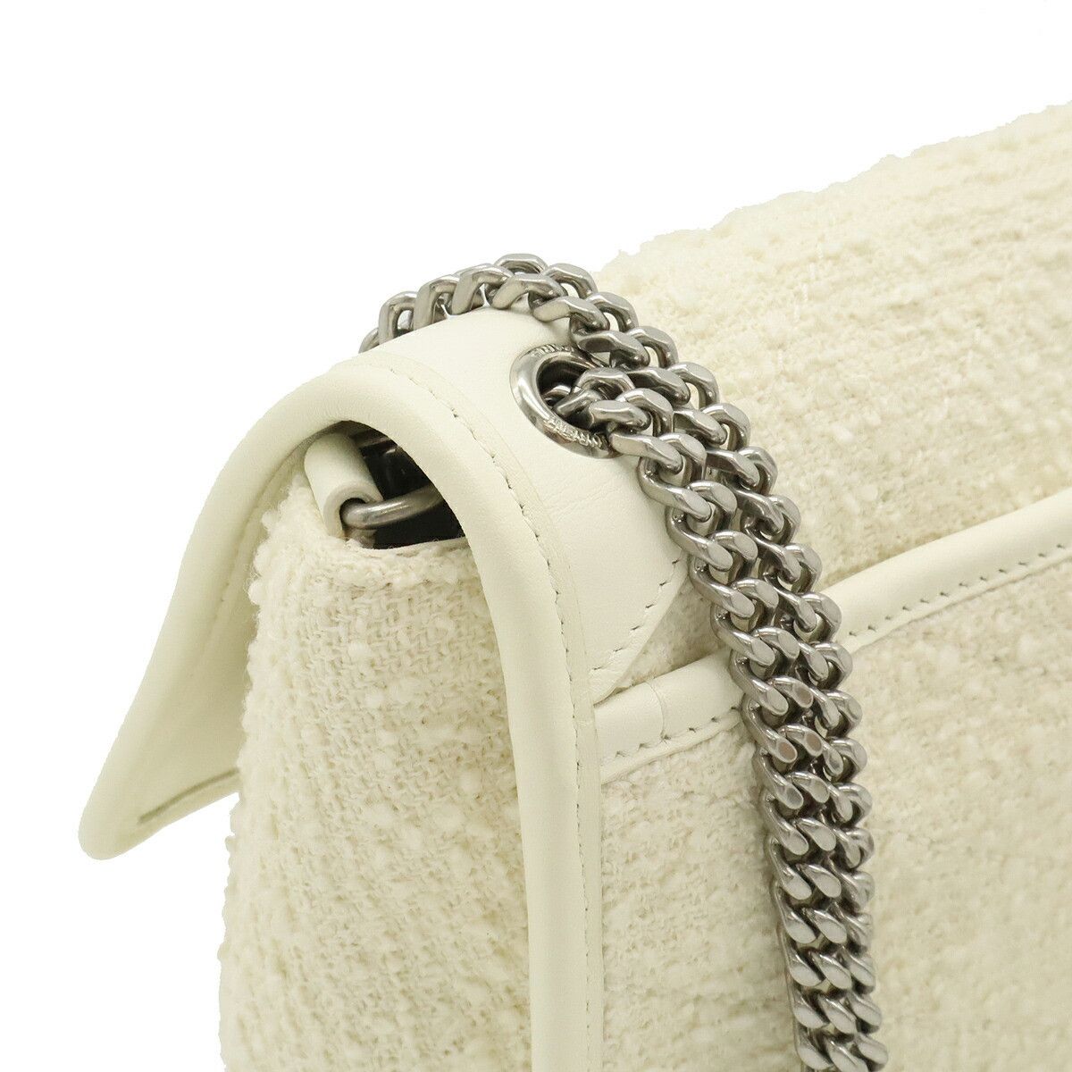 Yves Saint Laurent Yves Saint Laurent Yves Saint Laurent Niki Boucle Tweed Leather Shoulder Bag Leather Shoulder Bag 633160 DUTY FREE for USA Size ONE SIZE - 4 Thumbnail