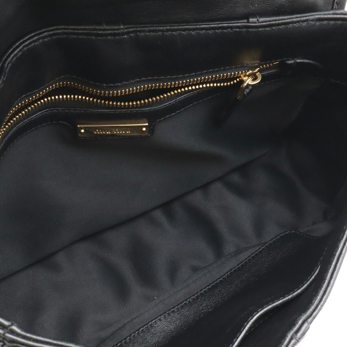 Miu Miu Miu Miu Miu Miu Nappa Biker 2way shoulder bag Leather Shoulder Bag 5BD062 DUTY FREE for USA Size ONE SIZE - 6 Thumbnail