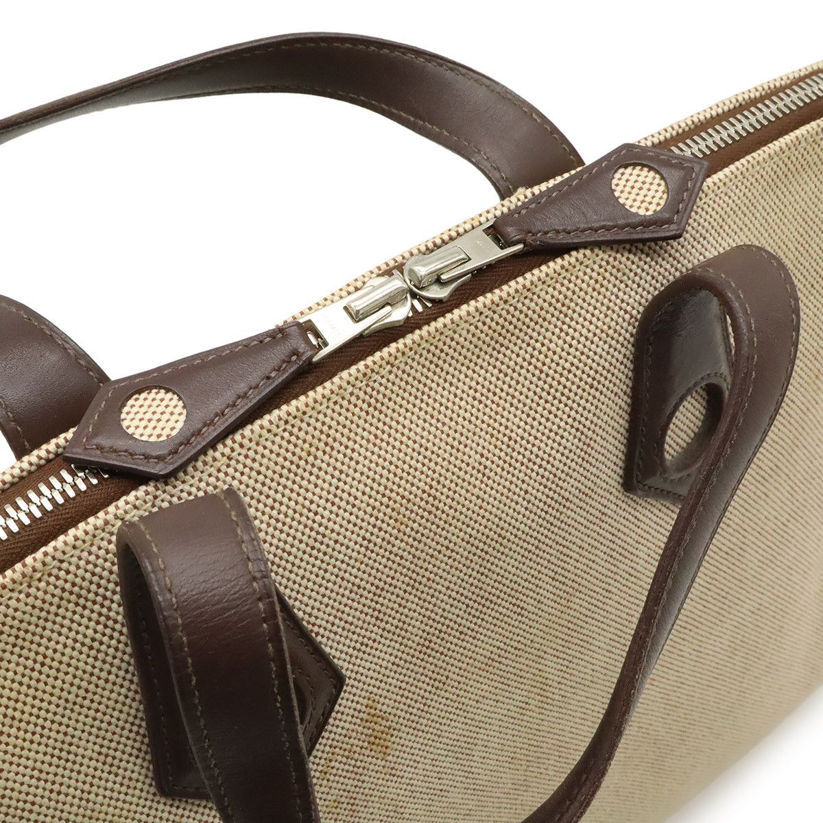 Hermes Hermes Hermes Sac Iboo MM Canvas Leather Tote Bag Leather Tote Bag J DUTY FREE for USA Size ONE SIZE - 5 Thumbnail