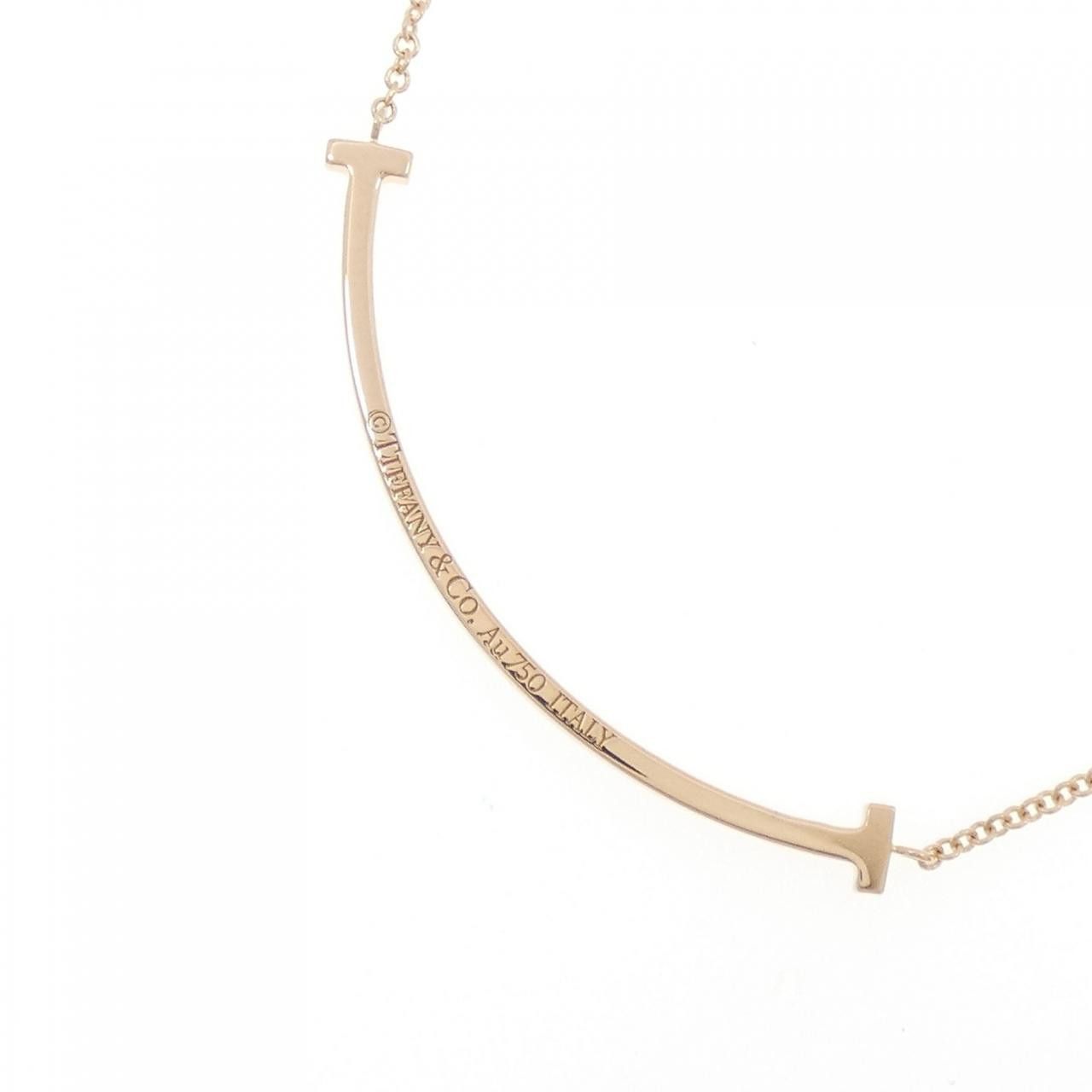 Tiffany & Co. Tiffany & Co. Tiffany T Smile 750 Pink Gold Diamond Necklace Precious Metal Necklace DUTY FREE for USA Size ONE SIZE - 4 Thumbnail