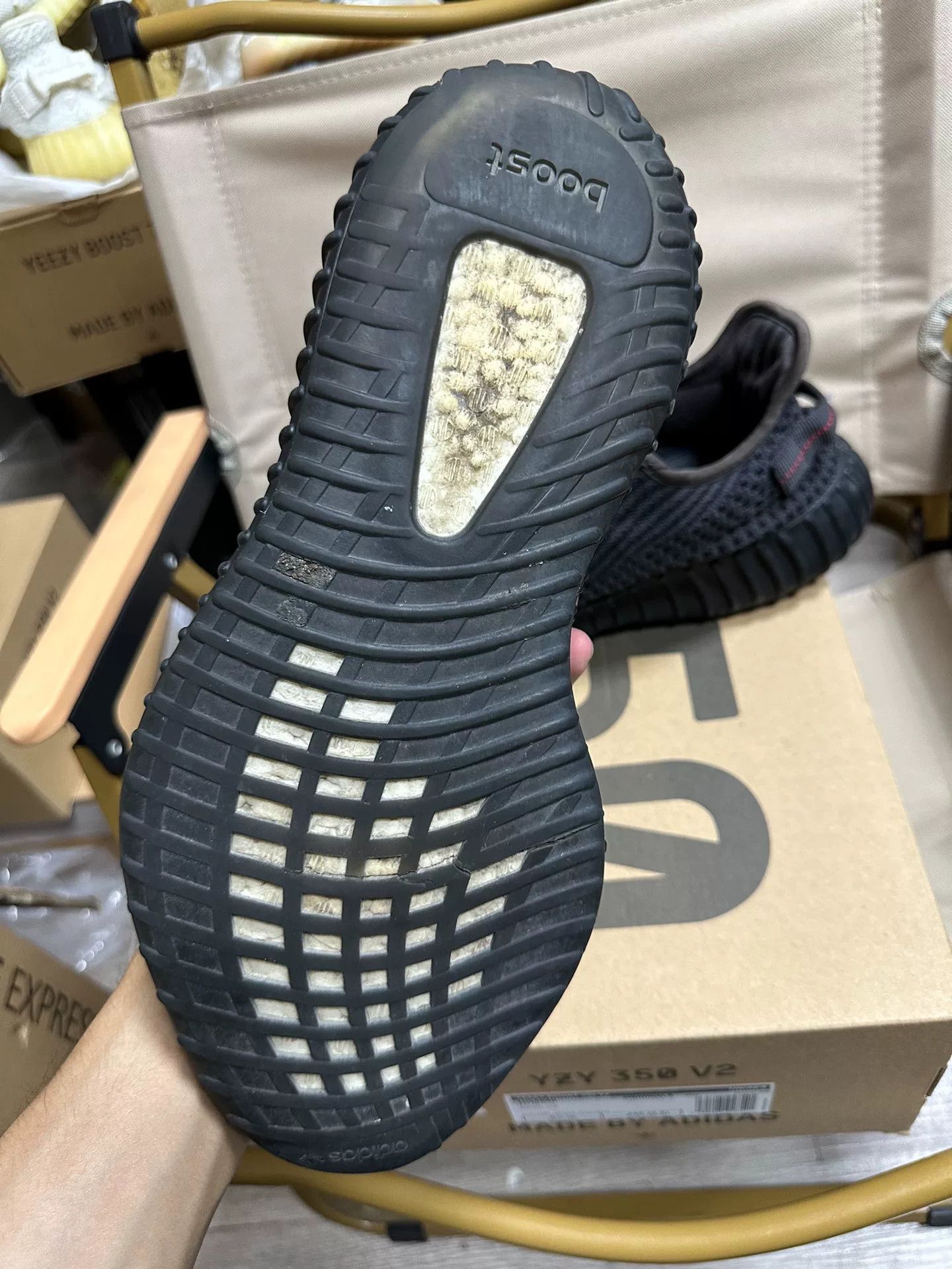 Adidas Adidas YEEZY350 Black Lowtop Sneakers 10.5 Men Size US 10.5 / EU 43-44 - 8 Thumbnail