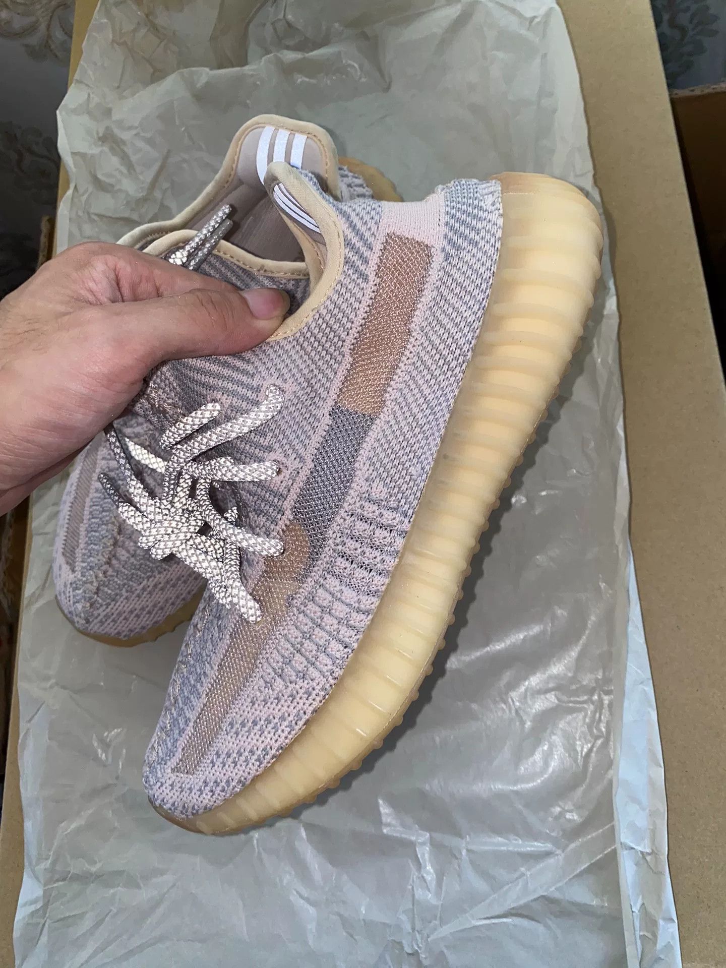 Adidas Adidas YEEZY350 Pink Lowtop Sneakers S Men Size US 10 / EU 43 - 7 Thumbnail