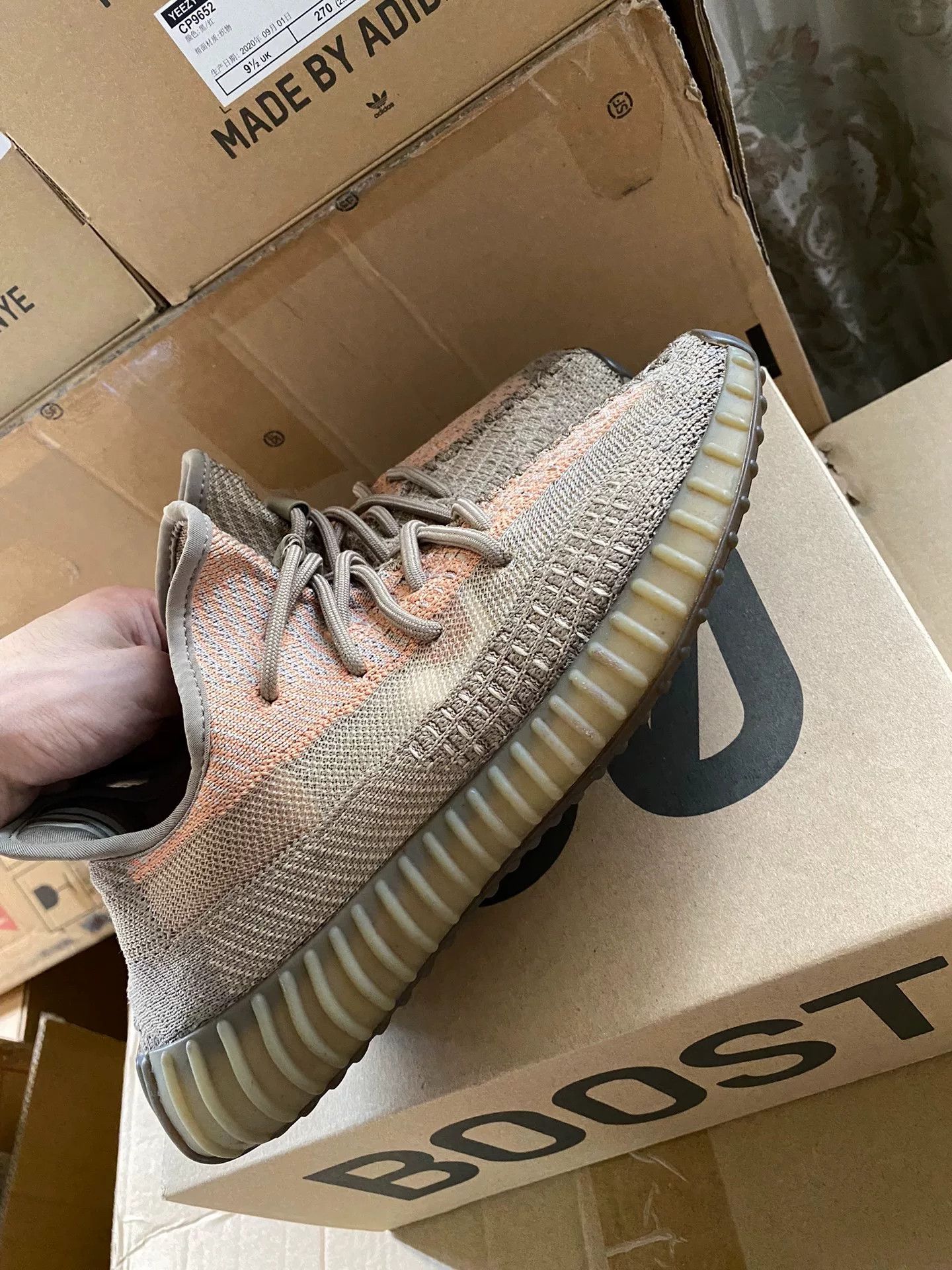 Adidas Adidas YEEZY350 Orange Lowtop Sneakers S Men Size US 10 / EU 43 - 3 Thumbnail