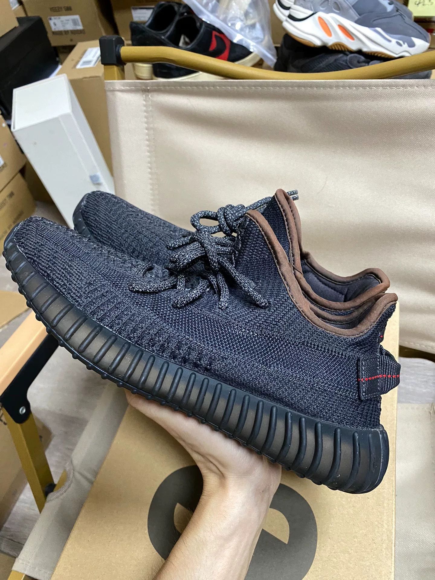 Adidas Adidas YEEZY350 Black Lowtop Sneakers 35 Men Size US 5 / EU 37 - 7 Thumbnail