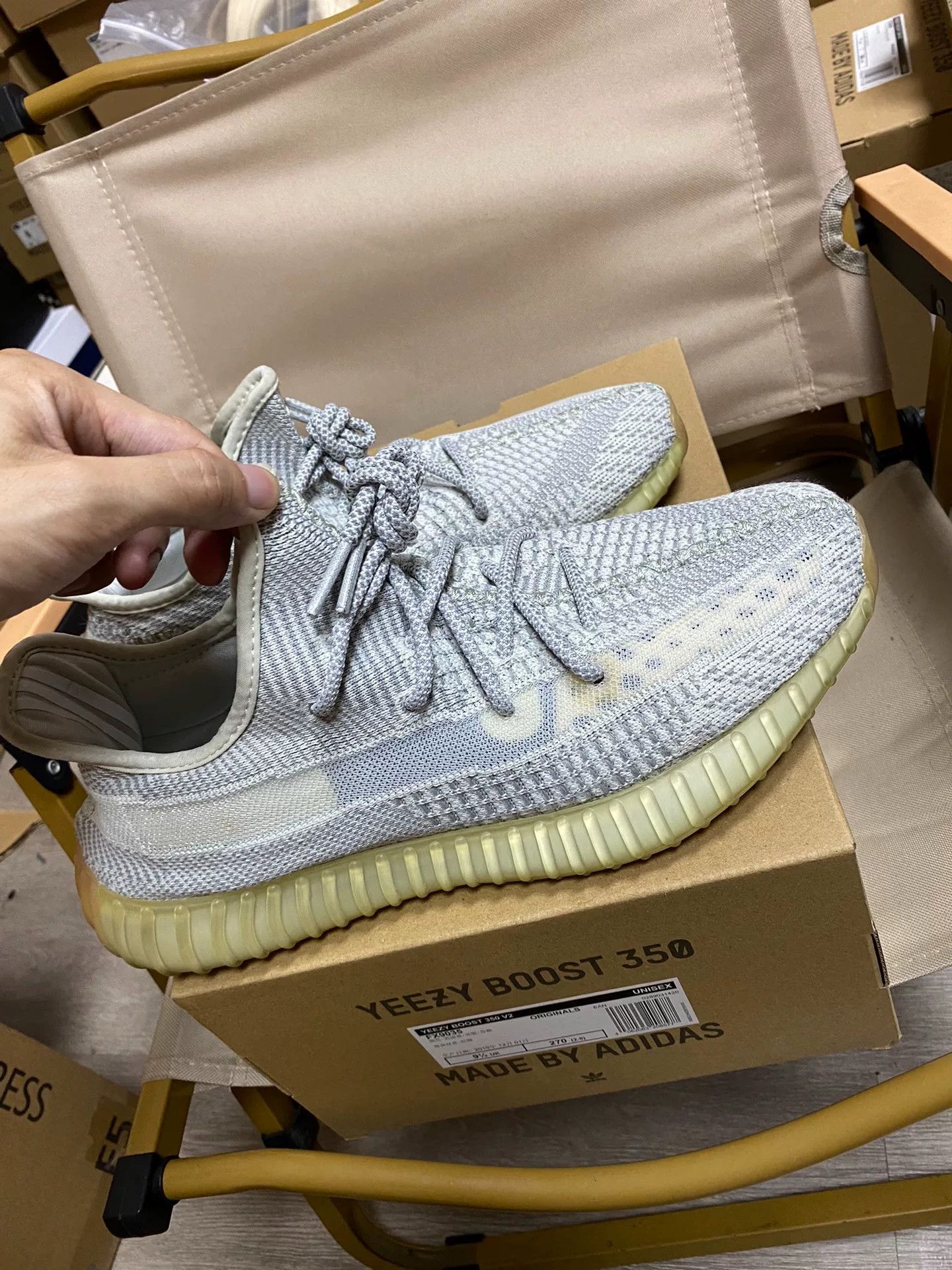 Adidas Adidas YEEZY350 Silver Lowtop Sneakers 10 Men Size US 10 / EU 43 - 4 Thumbnail