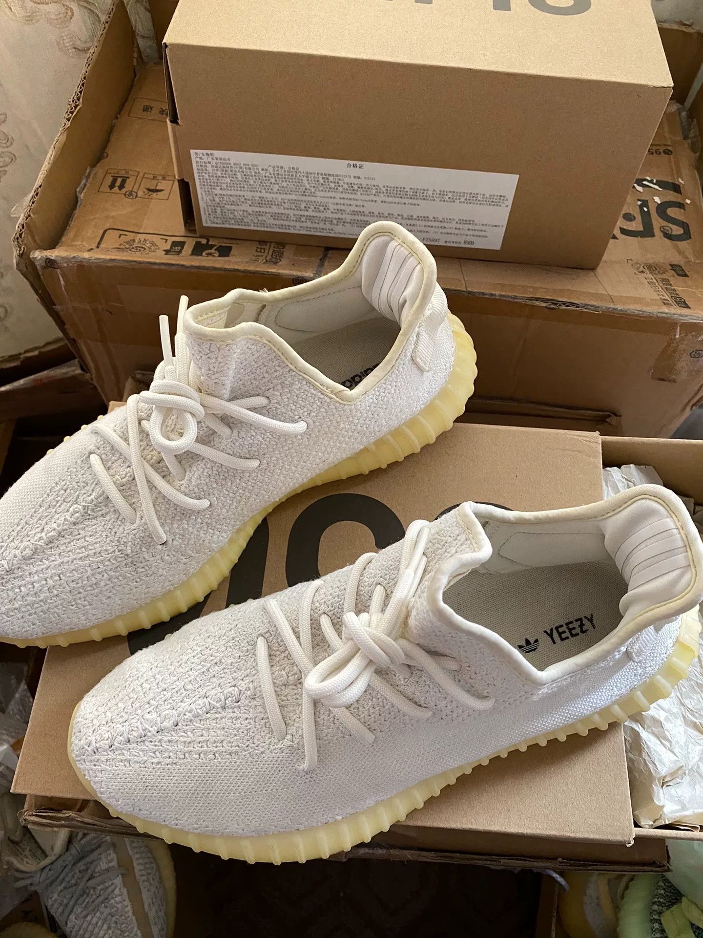 Adidas Adidas YEEZY350 White Lowtop Sneakers 10 Men Size US 10 / EU 43 - 2 Thumbnail