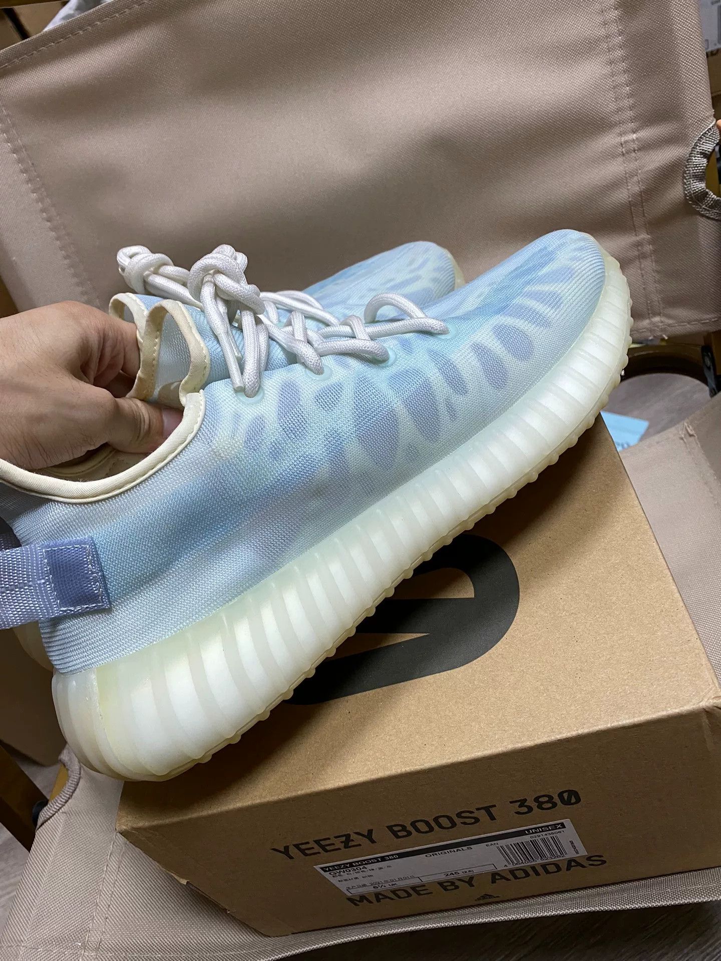 Adidas Adidas YEEZY350 Blue Lowtop Sneakers 9.5 Men Size US 9.5 / EU 42-43 - 2 Thumbnail