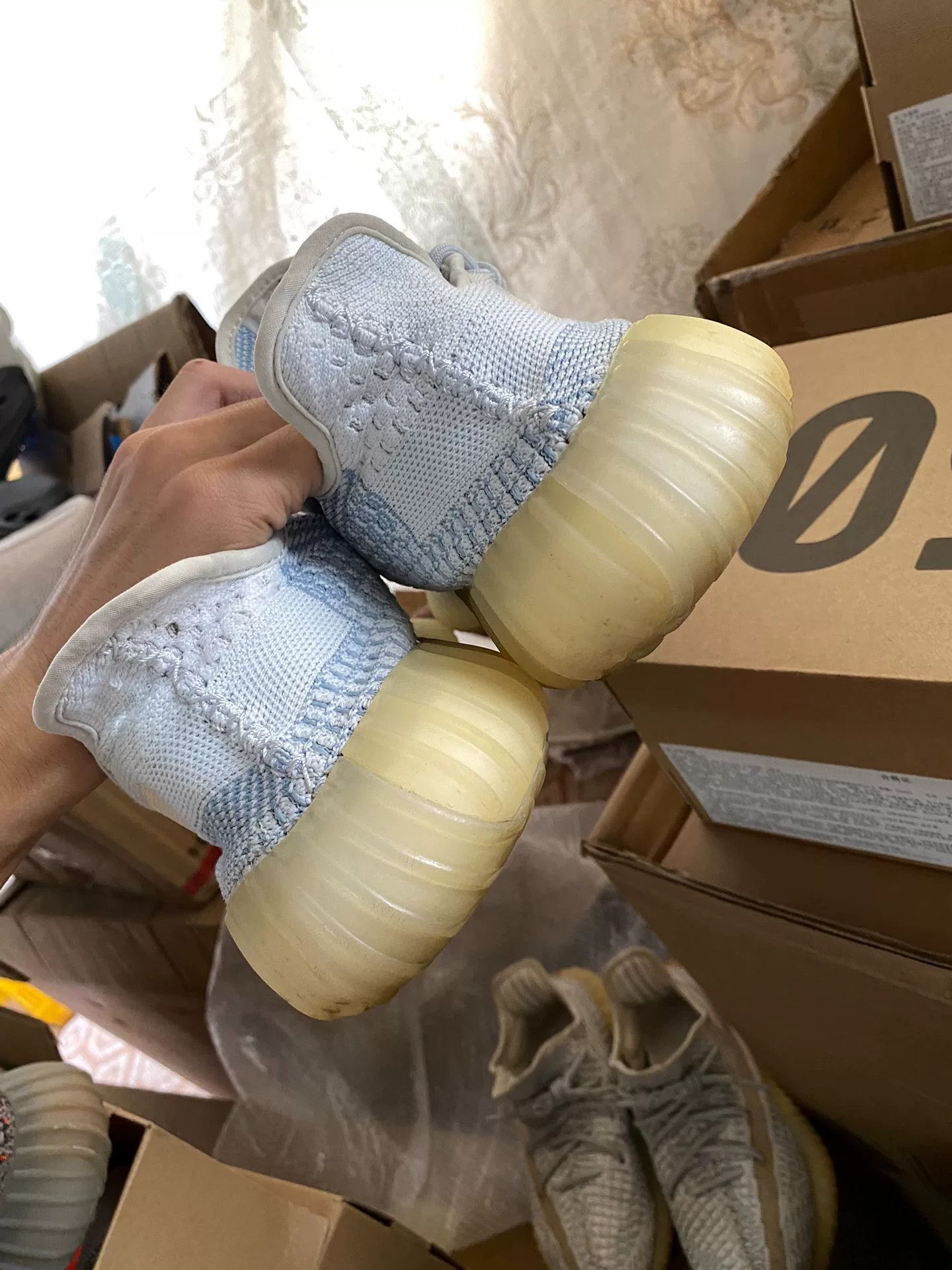 Adidas Adidas YEEZY350 White Lowtop Sneakers 10 Men Size US 10 / EU 43 - 4 Thumbnail