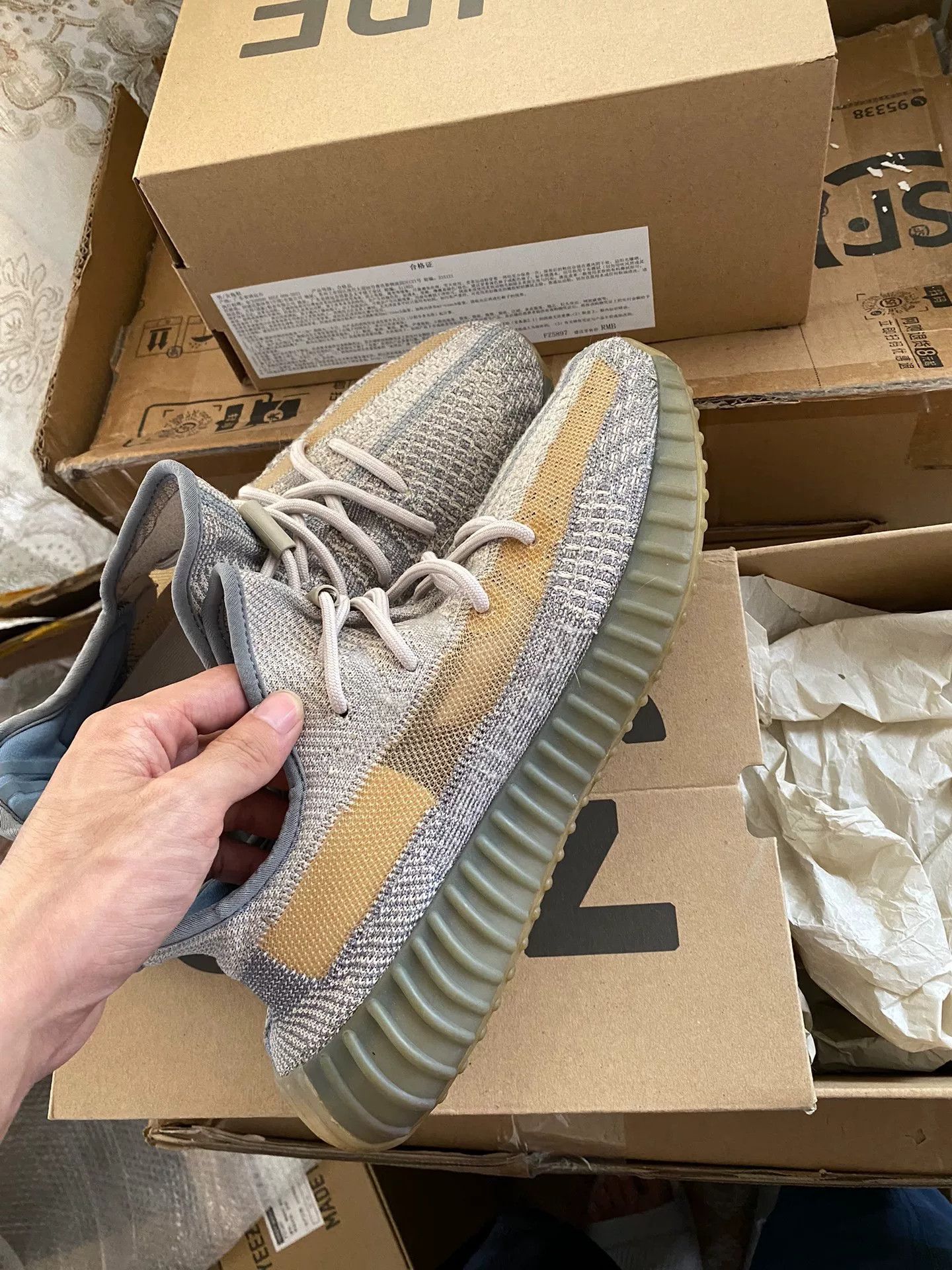 Adidas Adidas YEEZY350 Gray Lowtop Sneakers 10 Men Size US 10 / EU 43 - 4 Thumbnail