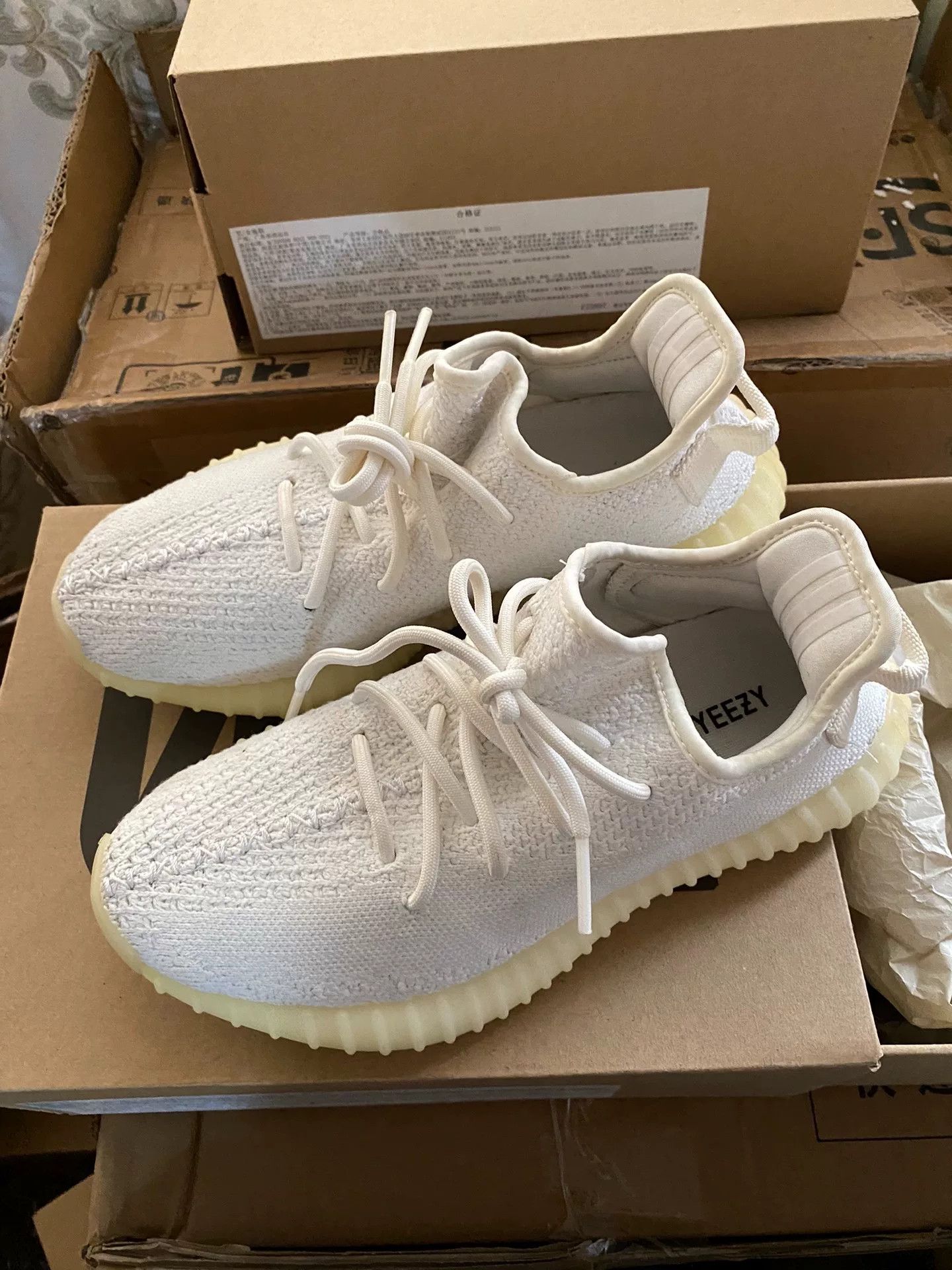 Adidas Adidas YEEZY350 White Lowtop Sneakers 38 Men Size US 6 / EU 39 - 3 Thumbnail