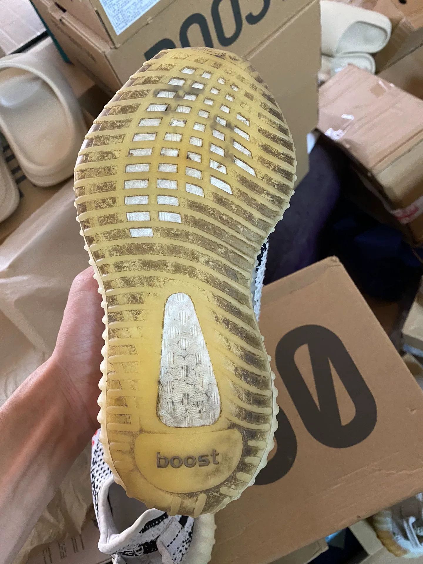 Adidas Adidas YEEZY350 White Lowtop Sneakers 36 Men Size US 5 / EU 37 - 7 Thumbnail
