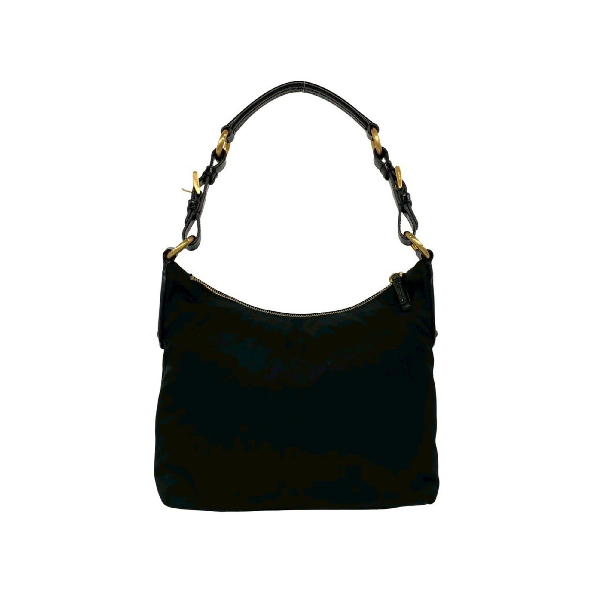 Prada PRADA Triangle Logo Hardware Nylon Patent Leather Genuine Studded Semi One Shoulder Bag Black 27985 Size ONE SIZE - 3 Thumbnail