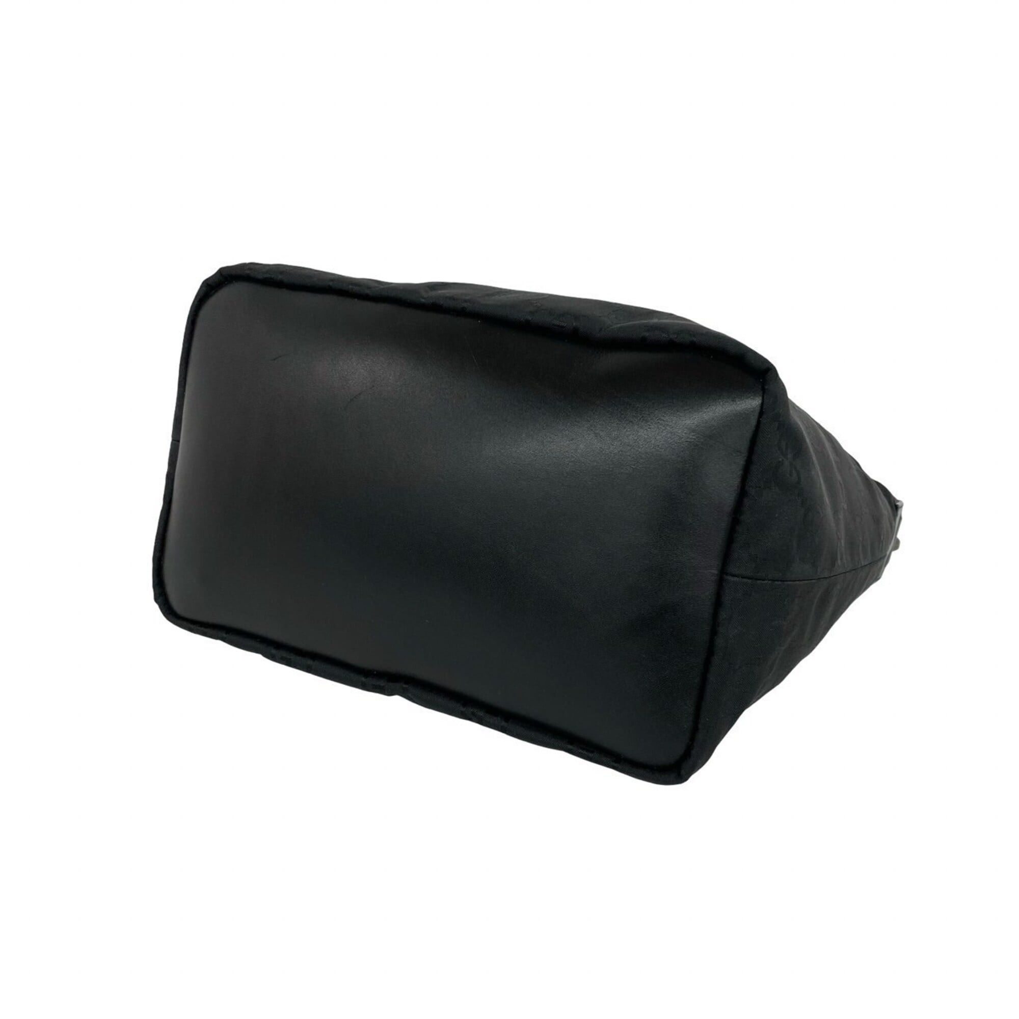 Gucci GUCCI Bamboo GG Logo Nylon Leather Genuine Handbag Mini Tote Bag Semi Shoulder Black 02622 Size ONE SIZE - 8 Thumbnail