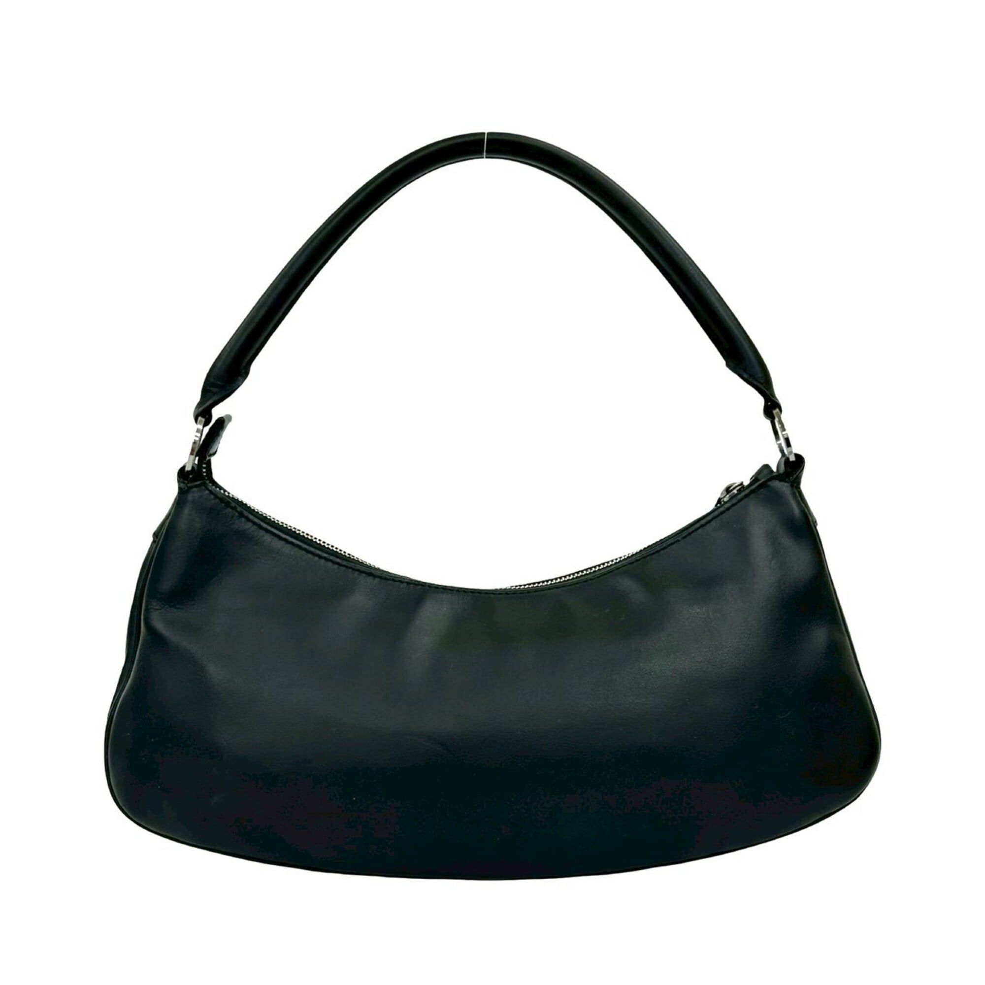 Dior Christian Dior Dior Christian Logo Hardware Leather Semi-One Shoulder Bag Handbag Black 30466 Size ONE SIZE - 3 Thumbnail