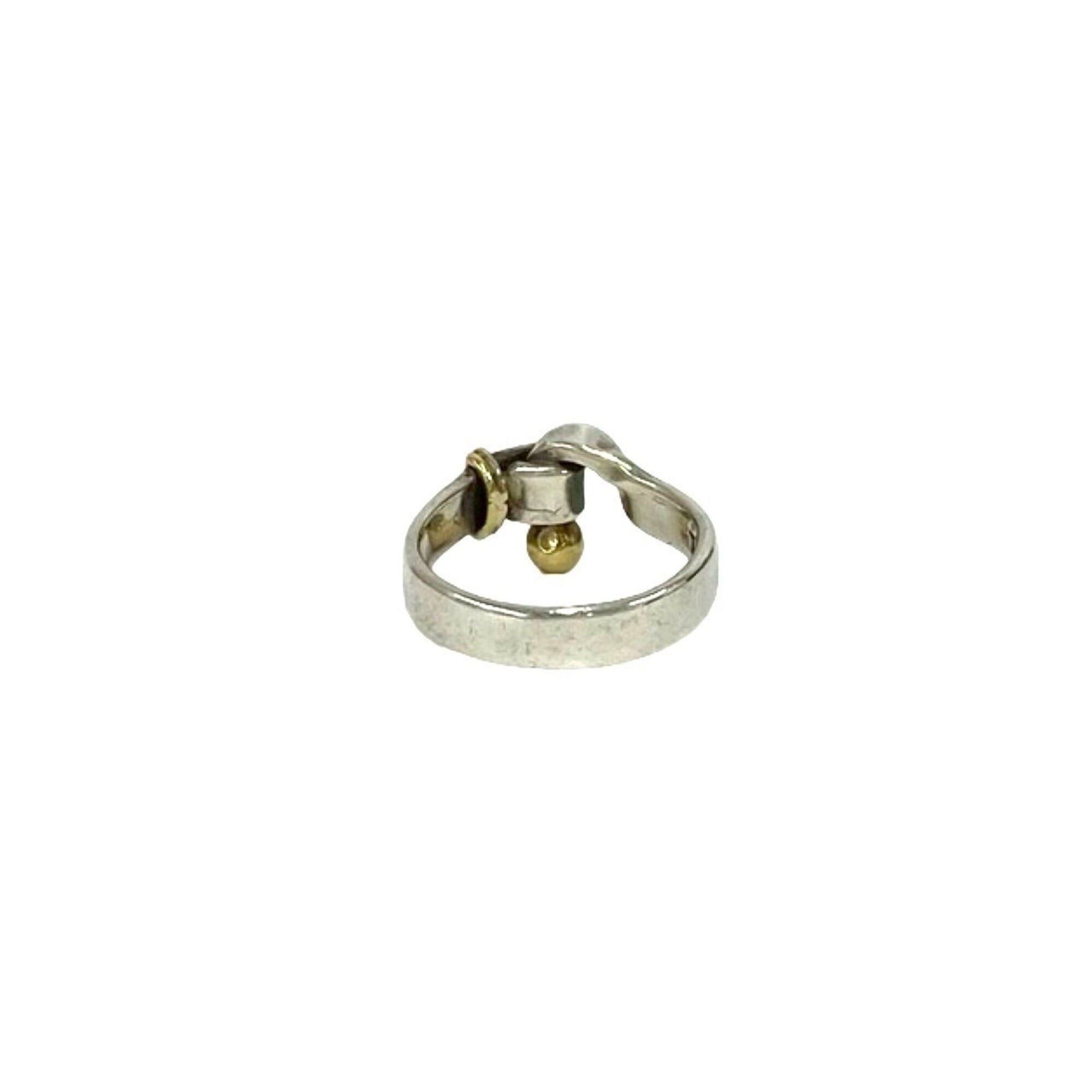 Tiffany & Co. TIFFANY&Co. Tiffany Love Knot Ring, Hook & Eye, Sterling Silver 925, 18K Yellow Gold, Silver, 105-6 Size ONE SIZE - 6 Thumbnail