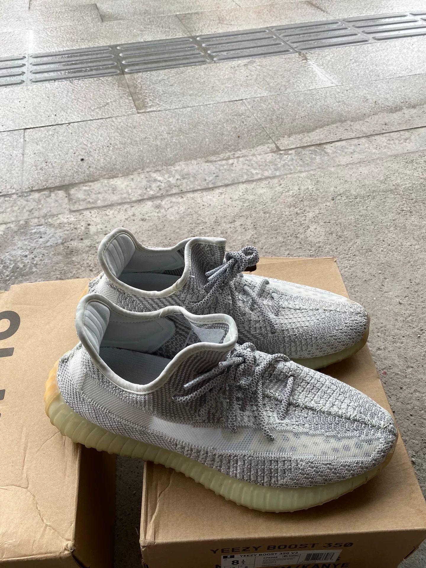 Adidas Adidas YEEZY350 Silver Lowtop Sneakers 10 Men Size US 10 / EU 43 - 2 Thumbnail